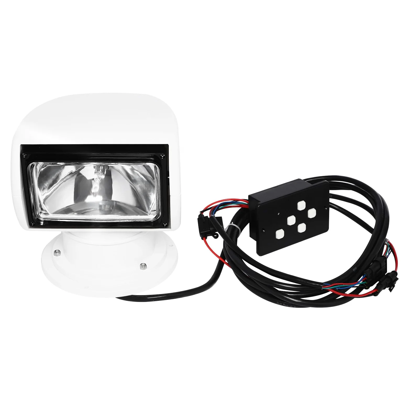 Foco de búsqueda teledirigido, con IP66, resistente al agua, 355 grados, luz de trabajo, para yates nocturnos, patrullas marítimas y otras aplicaciones de agua, color blanco