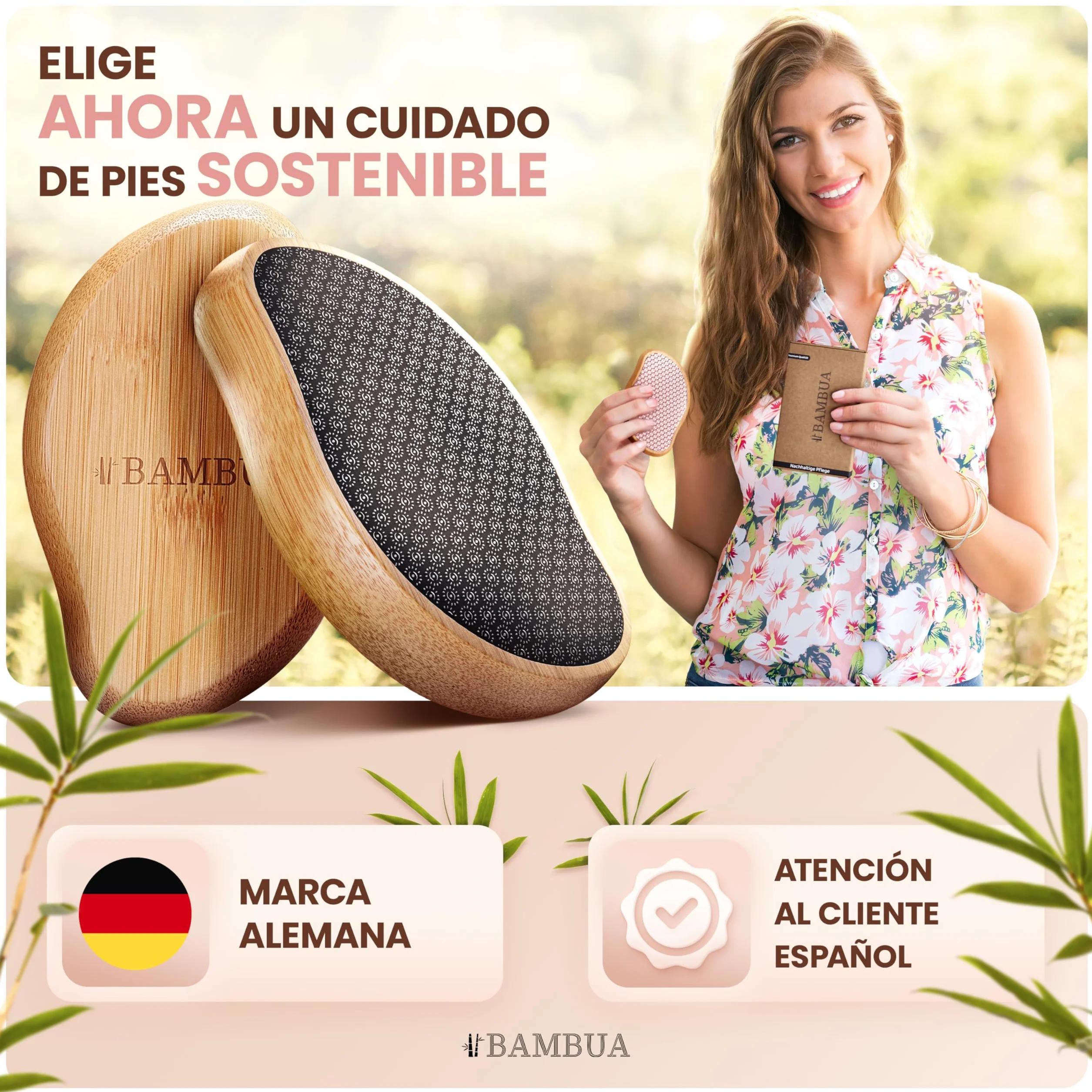 BAMBUA Lima Pies Durezas - Piedra Pomez Anti-Callos Vidrio Nano Eliminar Callos - Negro