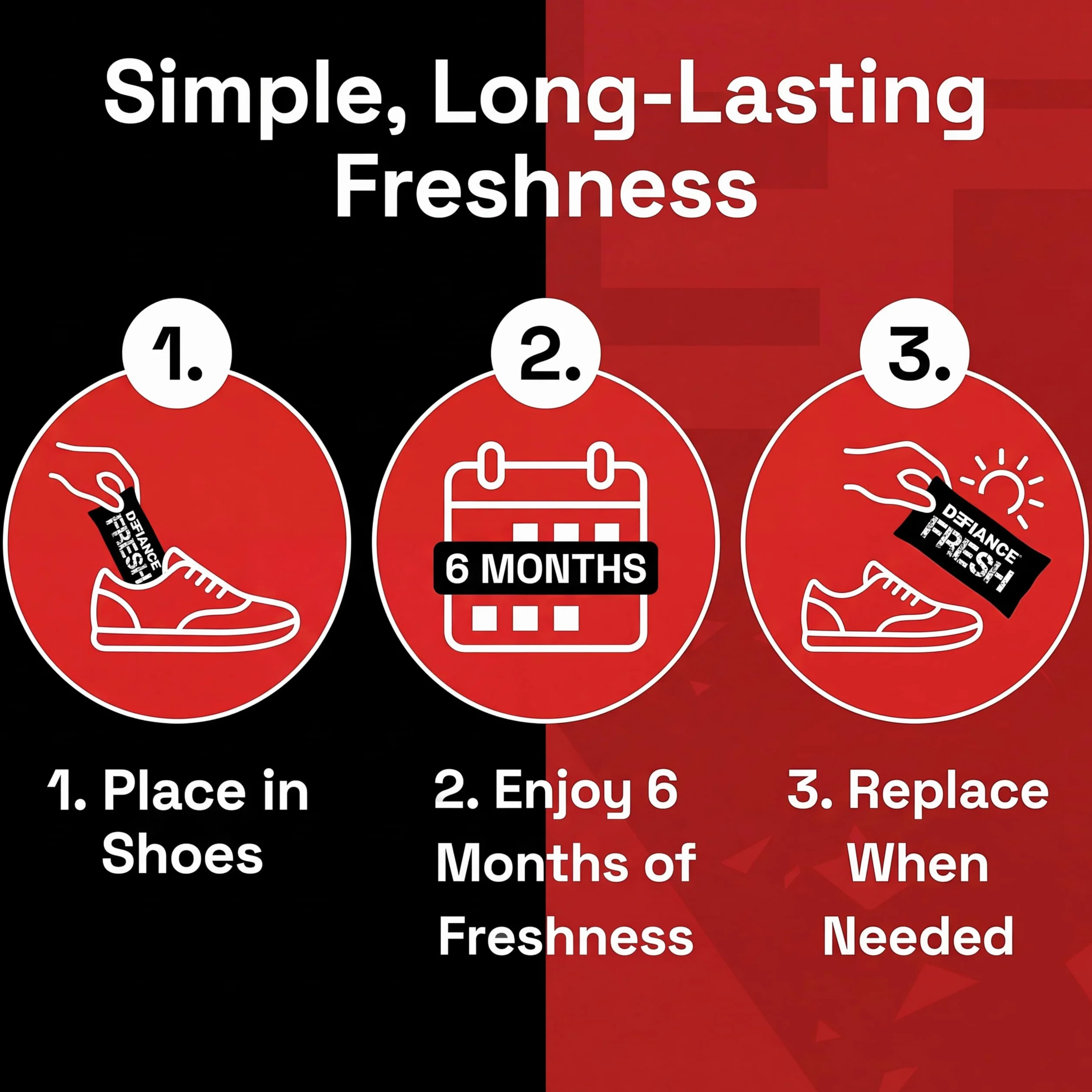 Desodorante para botas y zapatos Defiance Fresh - Eliminador de olores reutilizable