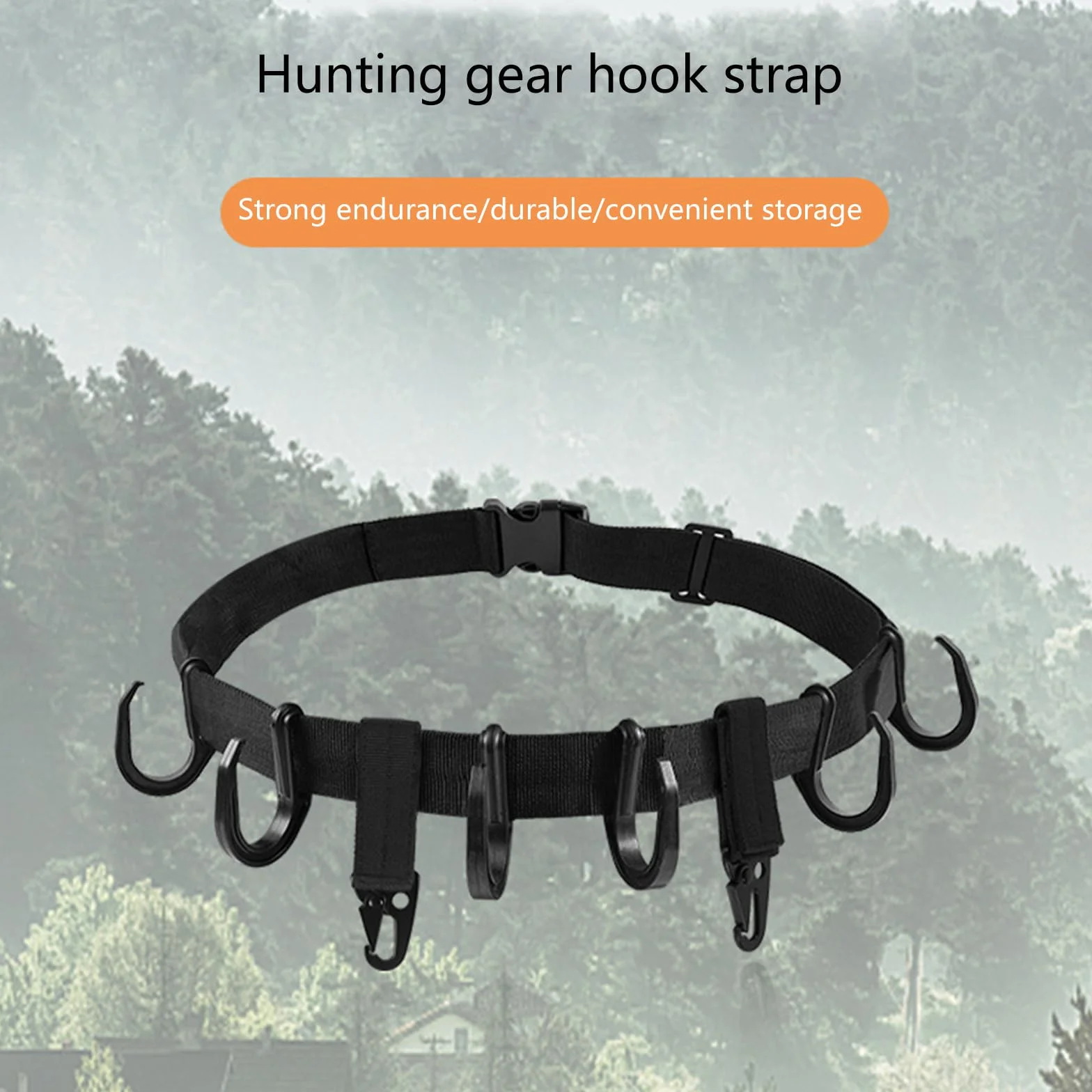 Treestand Gear Hangers Juego de Accesorios para Soporte de árbol Treestand Hanger con Ganchos, Correa para Soporte de árbol Treestand Strap Gear Hangers para Engranajes de Caza