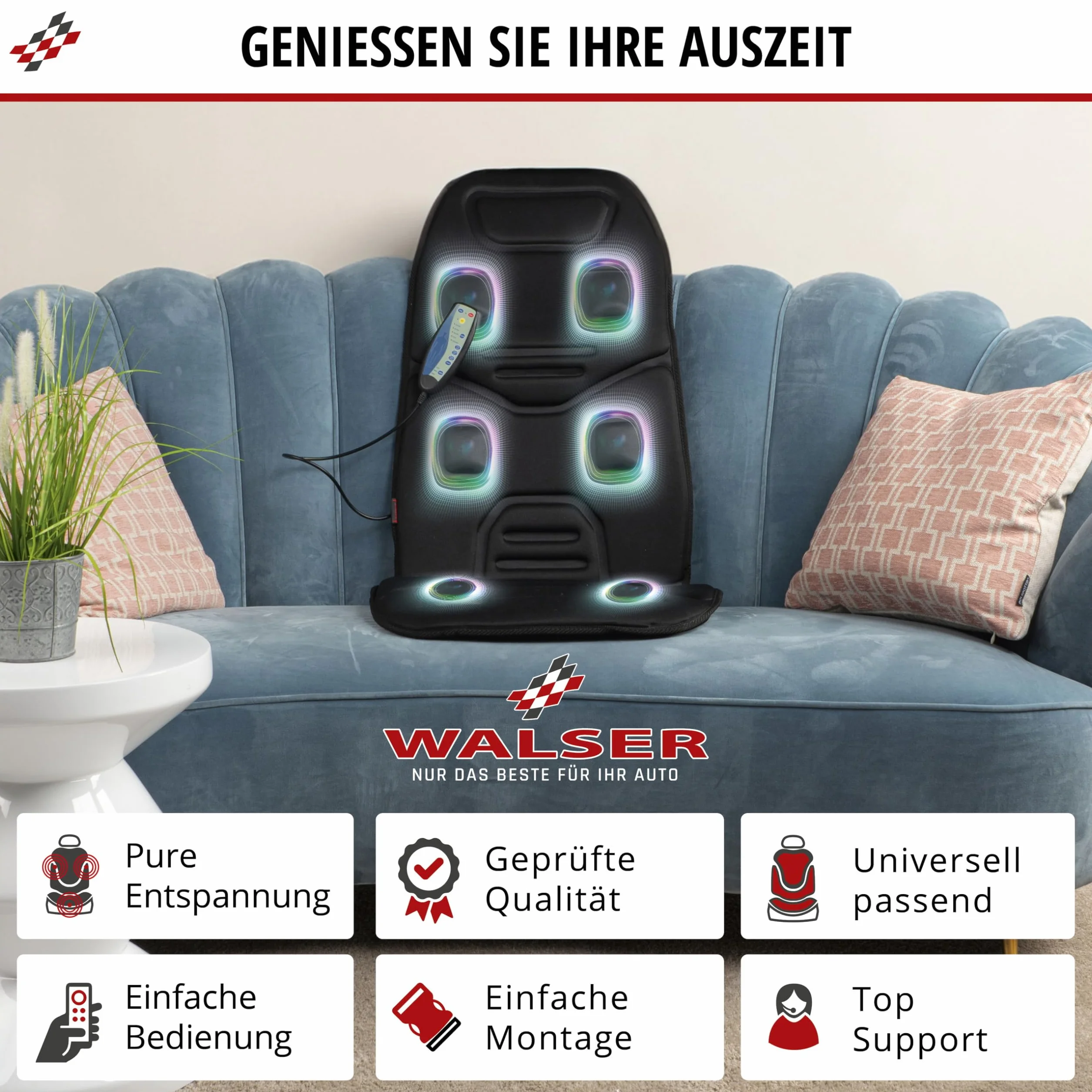 Walser Funda de Asiento Relax Drive 5 Programas de Masaje