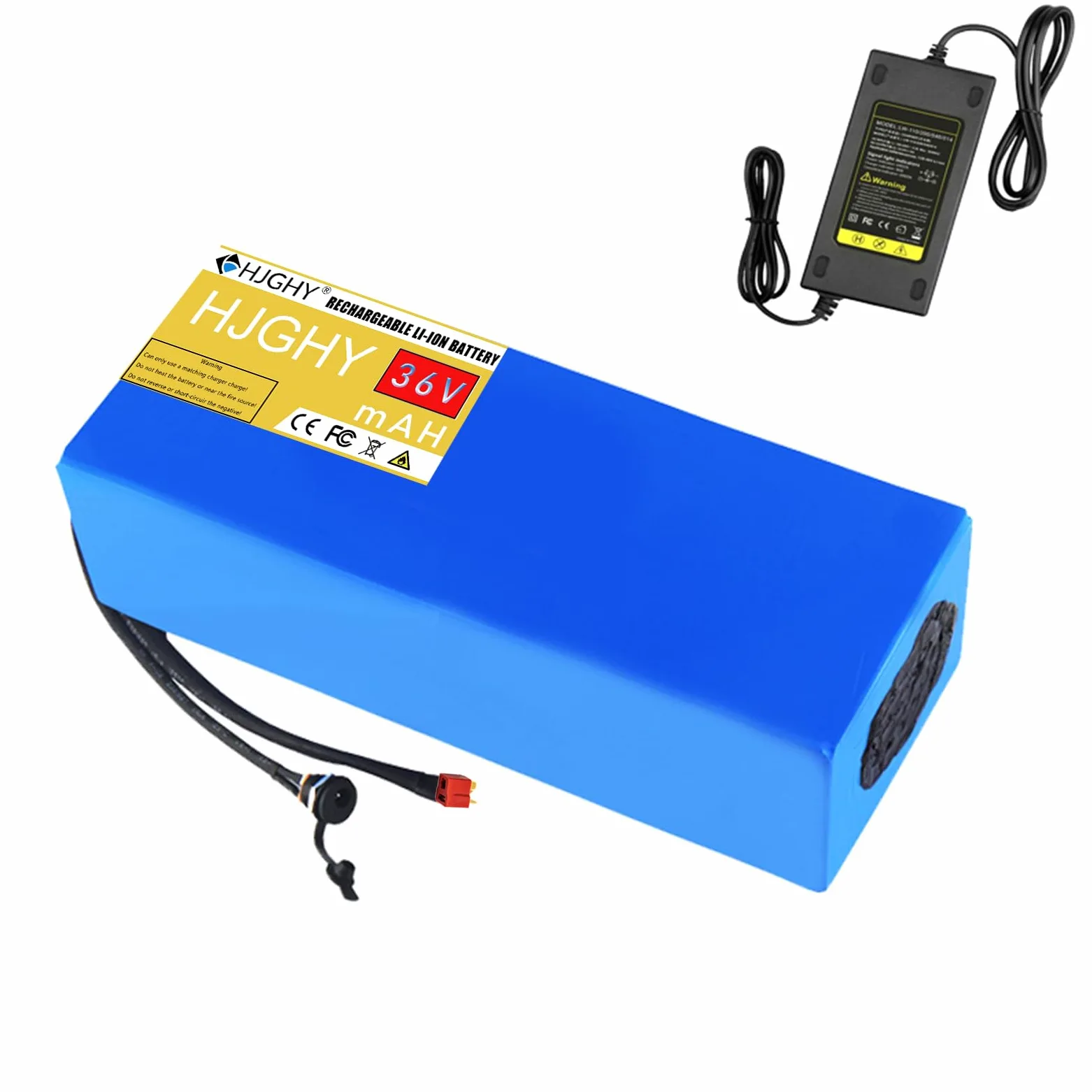 Paquete de baterías de Litio de 36 V y 15 Ah, 20 Ah, 25 Ah o 30 Ah con Cargador de 42 V y 2 A para Motor de Bicicleta o Patinete eléctrico de 1000 W.