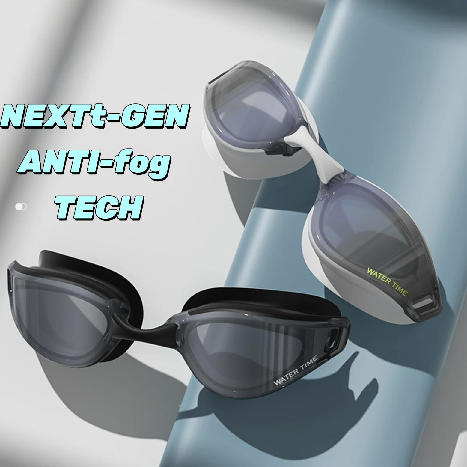 Swipe - Gafas de natación para hombres y mujeres adultos, 100% antivaho, anti UV, sin fugas, visión clara, máxima comodidad, doble correa