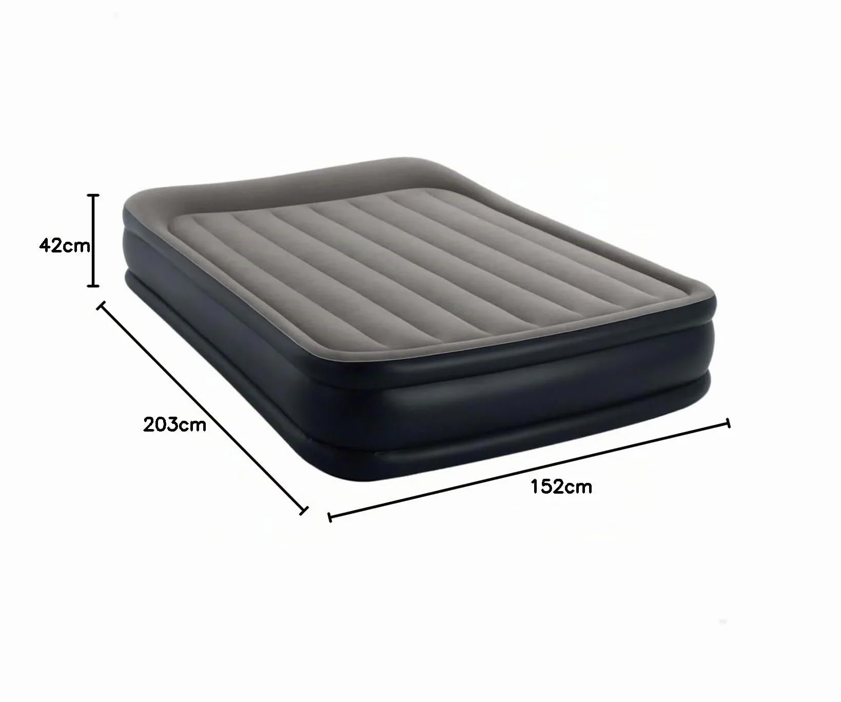 Intex 64136 Deluxe Pillow Rest Colchón Hinchable Doble, con Tecnología Fiber-Tech, de la Línea Dura-Beam Plus, Medidas 152x203x42 cm, Peso Máximo 272 kg