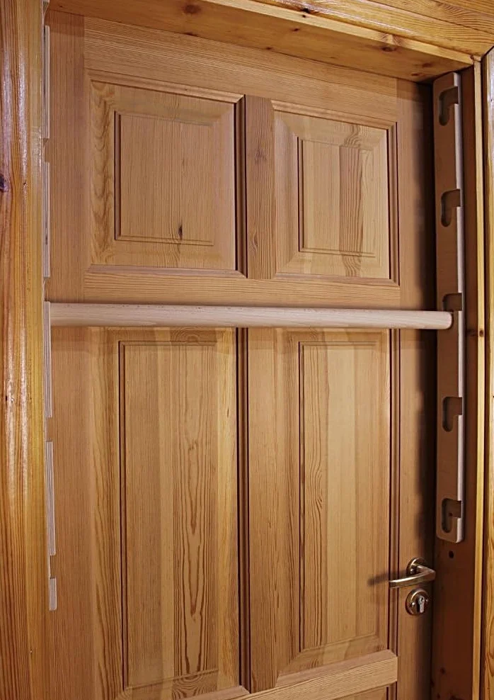 barra de dominadas de madera resistente, fácil de montar y ajustar, con 5 niveles de altura, hasta 100 cm del marco y el ancho de la puerta.