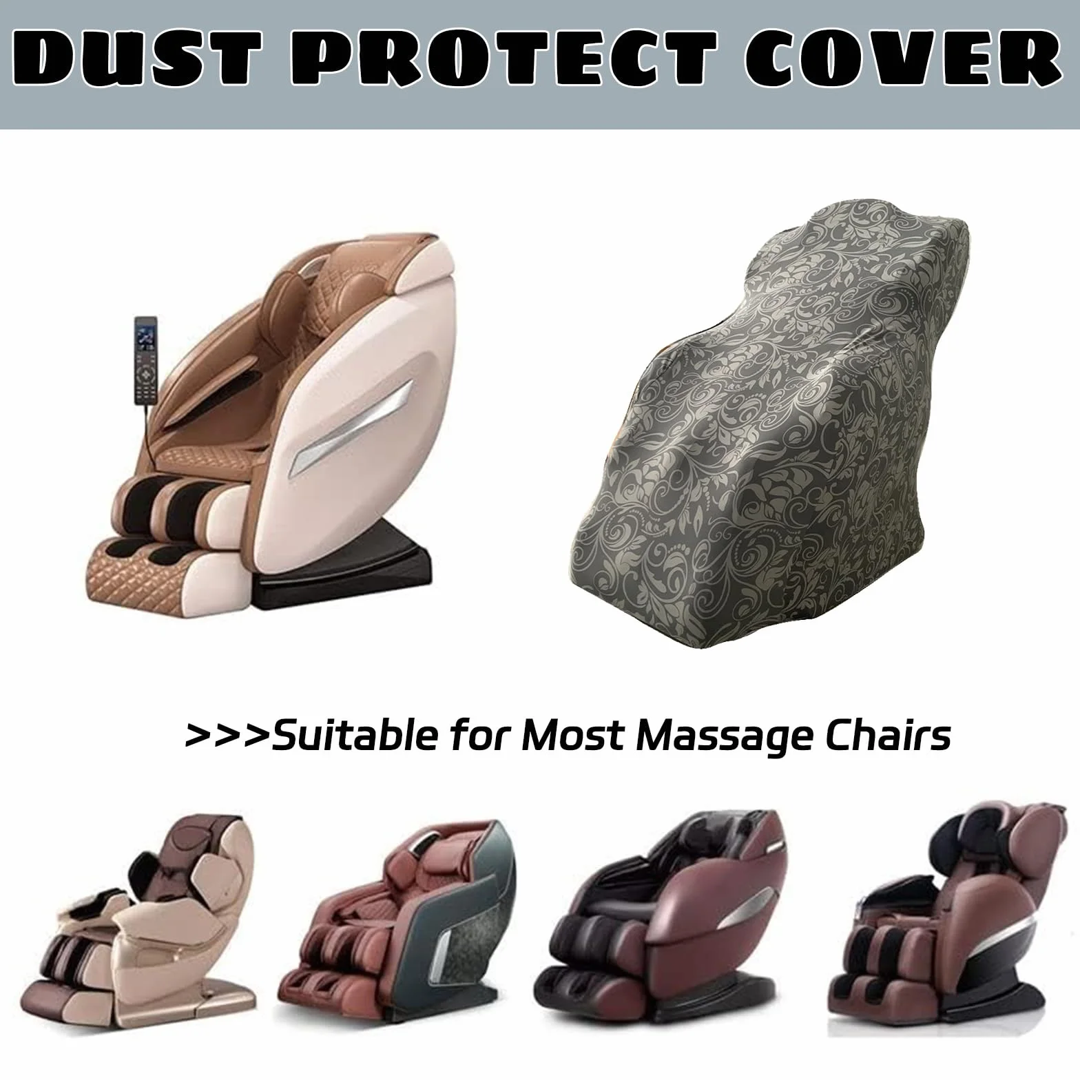 Funda para Sillón de Masaje Universal Elasticidad Antipolvo Beige M