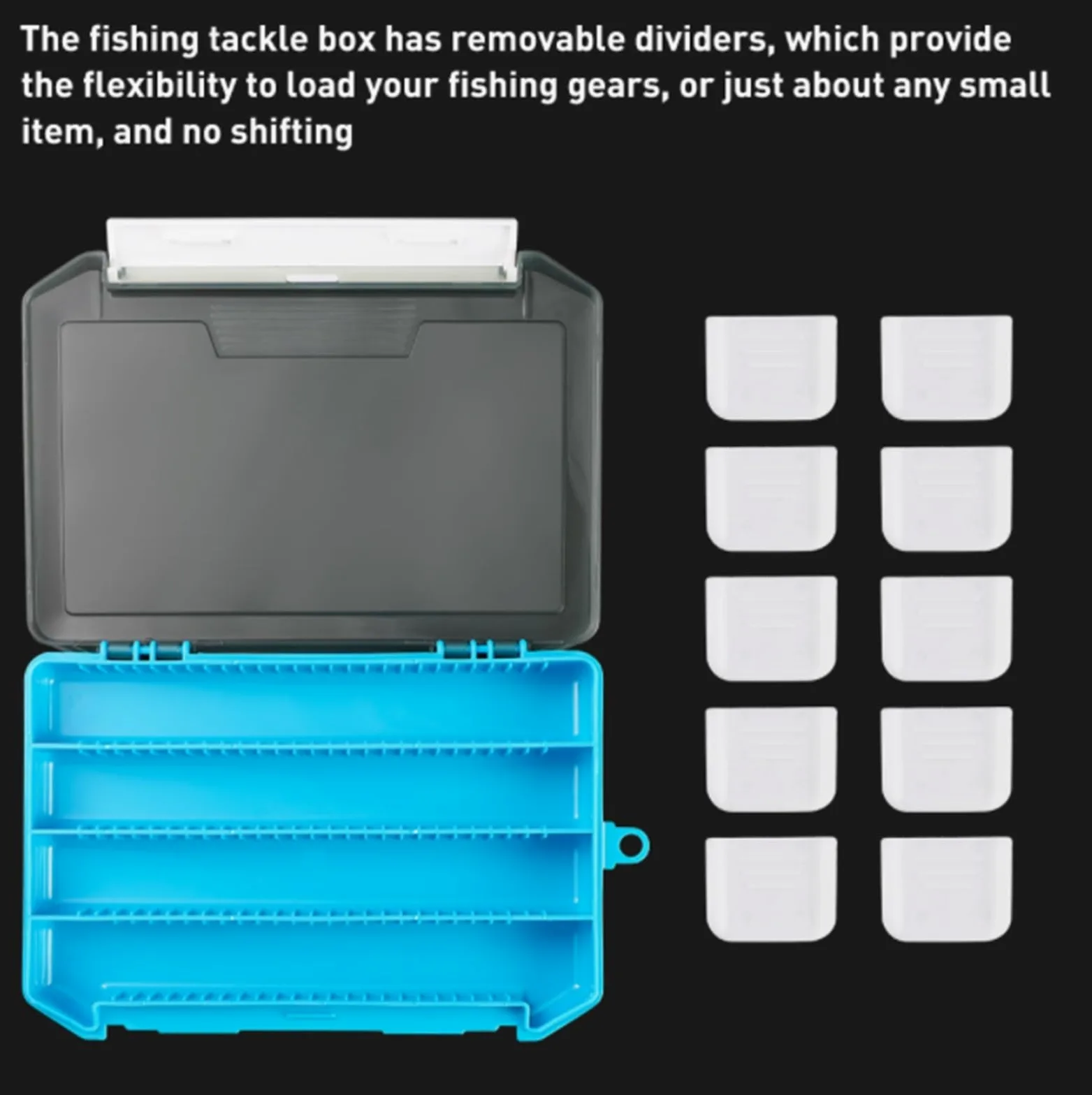 Caja de Almacenamiento de Aparejos Caja De Aparejos Organizador Almacenamiento Con Asa Contenedores Herramientas Fishing Tackle Box