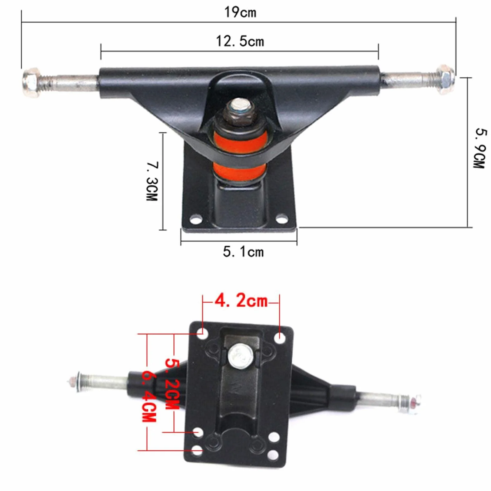 Juego de ruedas para monopatín, ejes de monopatín, hardware, ejes de monopatín, ejes de longboard, soporte de monopatín genérico, amortiguador de poliuretano para adultos, niños, niñas y niños