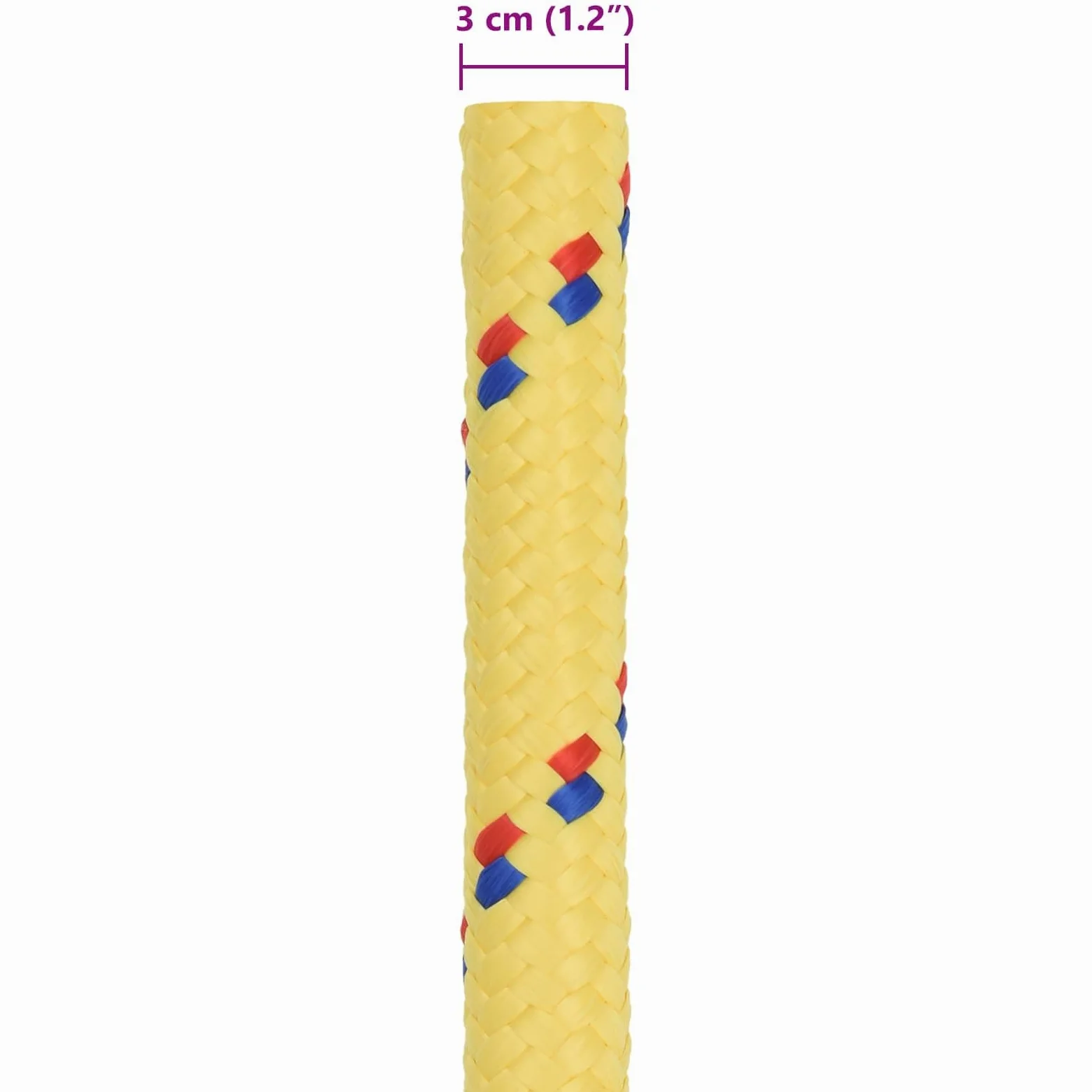 Cuerda de polipropileno de 25 m, 3 cm, resistente a la intemperie, para navegación, vela, yachting, ligera y flotante, para asegurar y tensar a bordo y al aire libre
