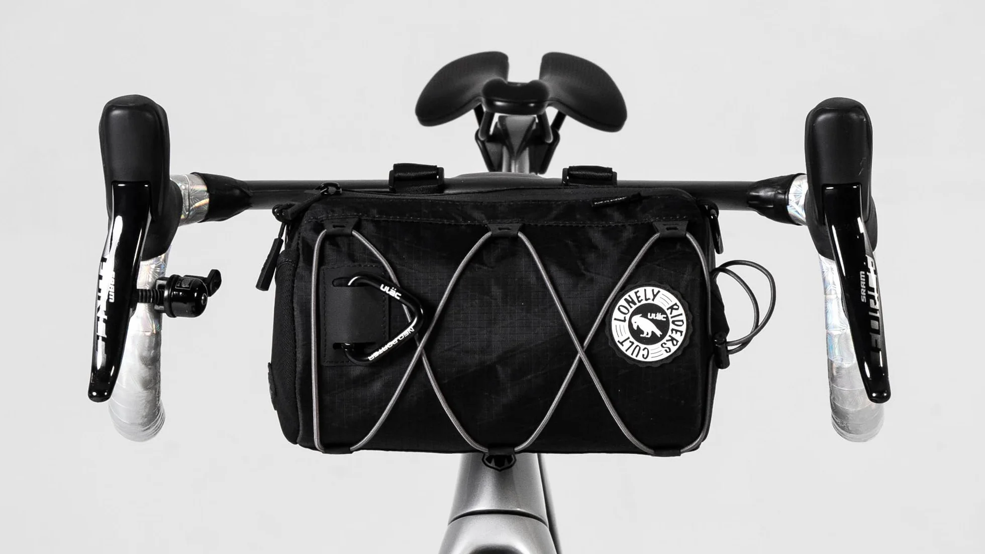 ULAC Bolsa Manillar Bicicleta Grande con Bandolera Bolsa Bici Impermeable Nylon 3,8L 24x14x14 cm Accesorios para Bicicleta MTB E-Bikes Complementos Cesta Porta Herramientas y Móvil
