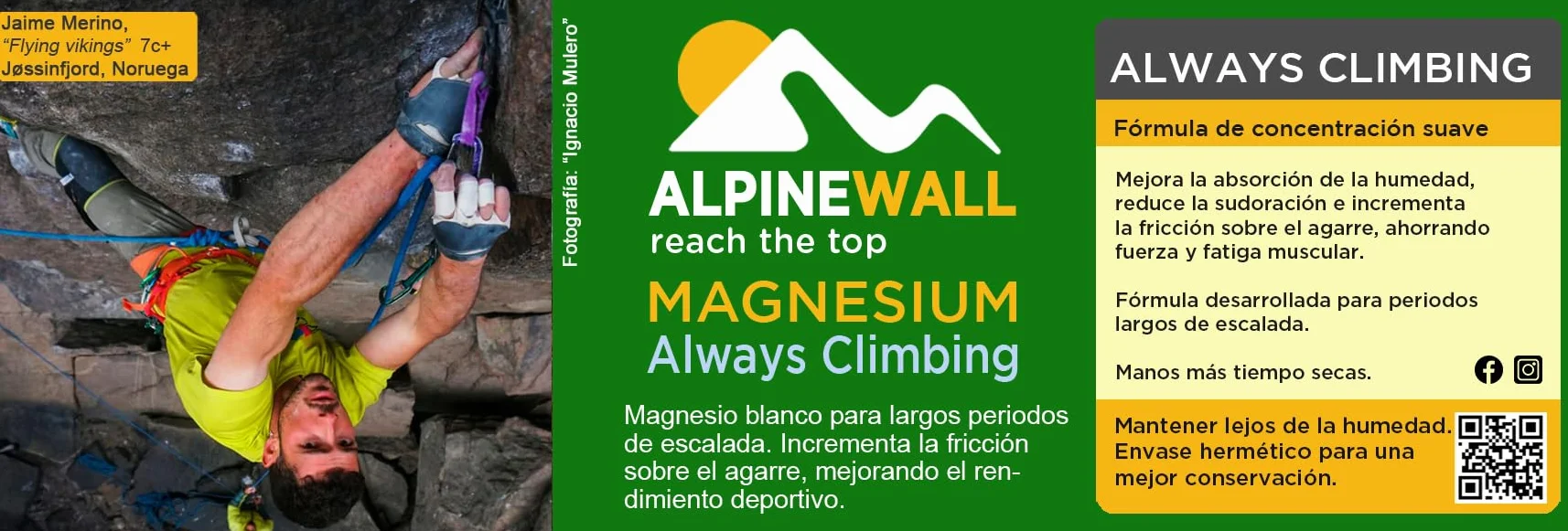 MAGNESIO Blanco Japonés Escalada Deportiva Bloque