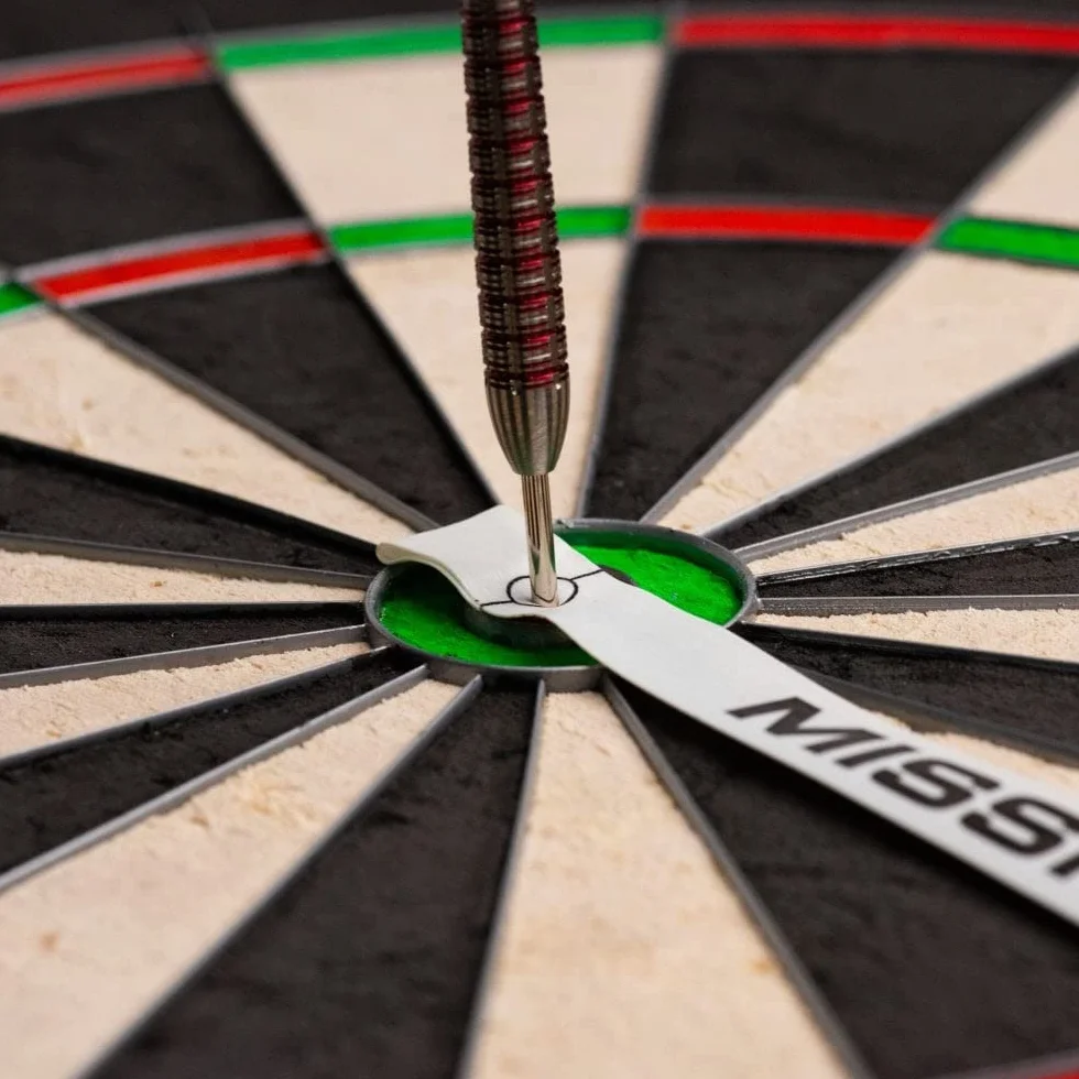 Mission Darts BX078 | Tira de cinta métrica para diana y guía Oche para una fácil configuración