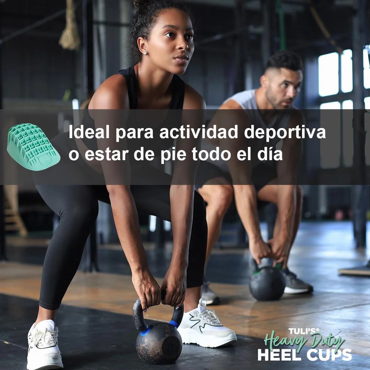 Tuli's Heavy Duty Heel Cups Taloneras Reforzadas Fascitis Plantar Absorción Impactos 1 par Mediano