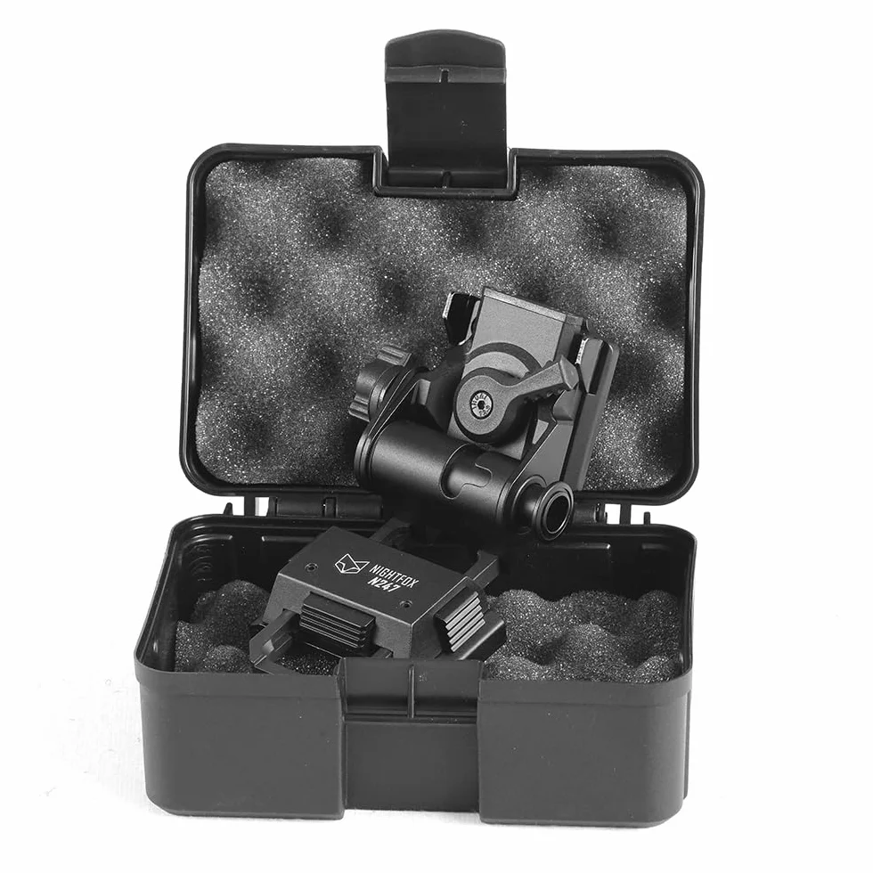 Nightfox Soporte de casco N247 para sistemas de cola de milano, aluminio, totalmente ajustable, compatible con Prowl, Swift 2 y otros NVG