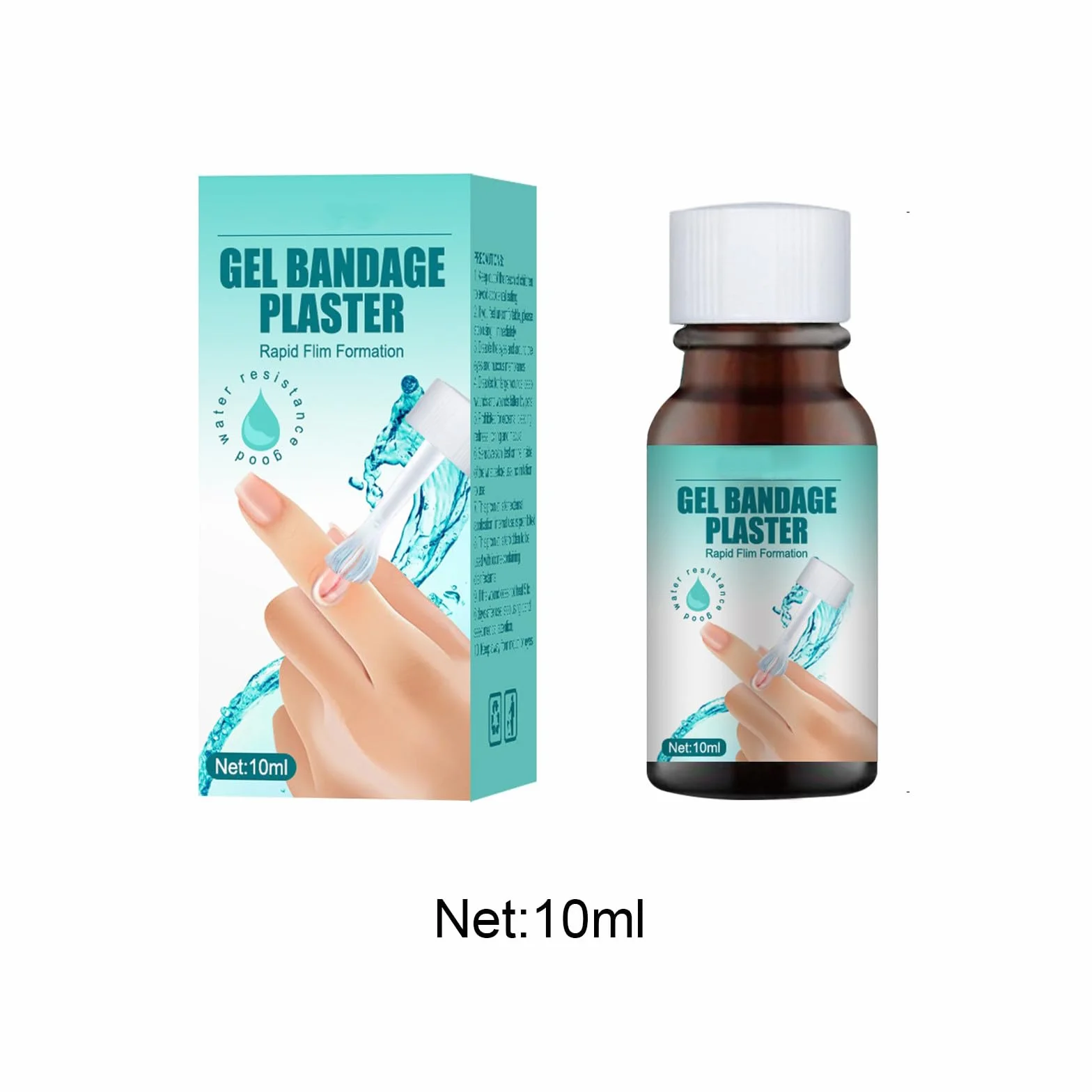 Yeso líquido para heridas, vendaje líquido de gel impermeable transpirable para cortes menores