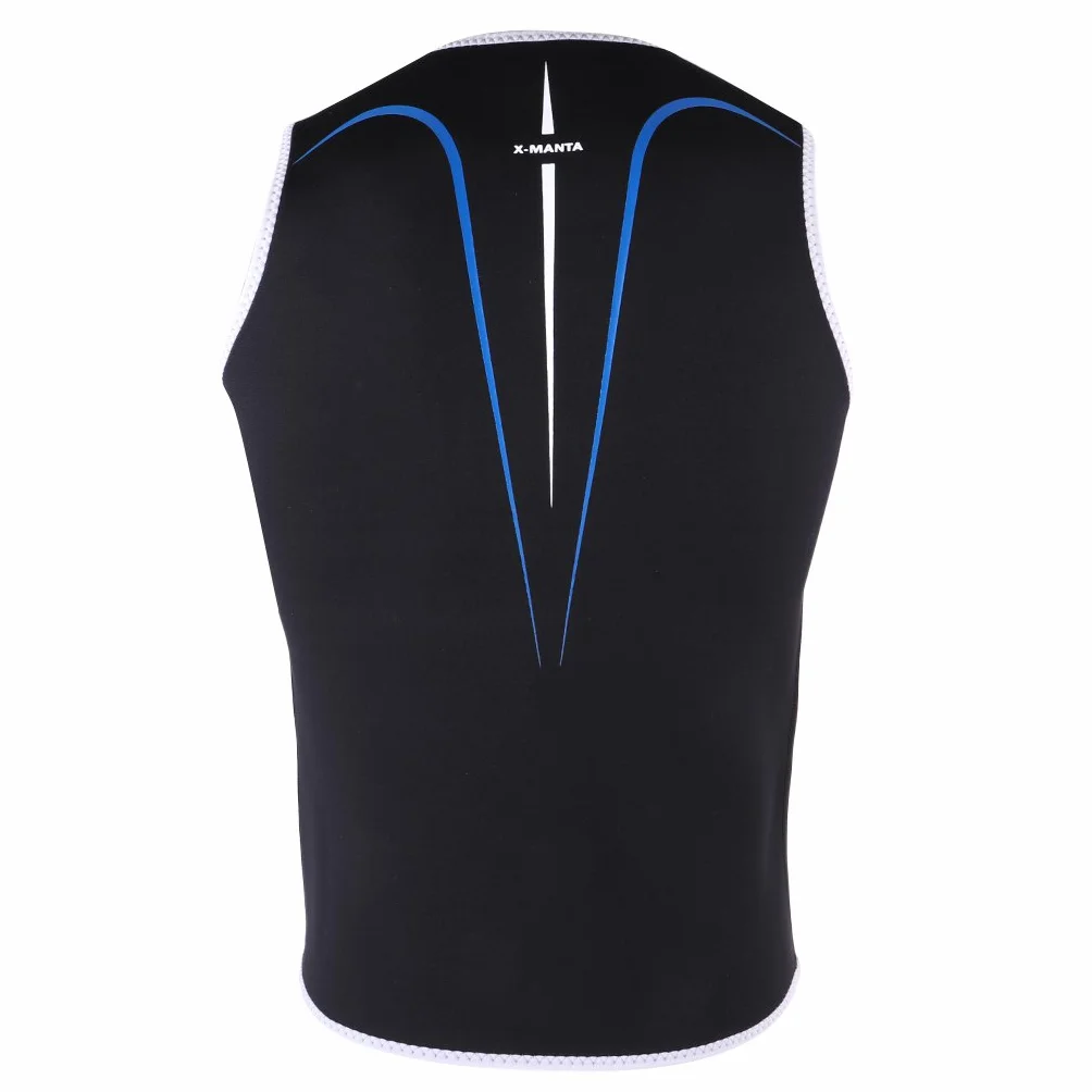Chaleco de neopreno para hombre, con cremallera frontal, 3 mm, para surf, surf, talla M, color negro