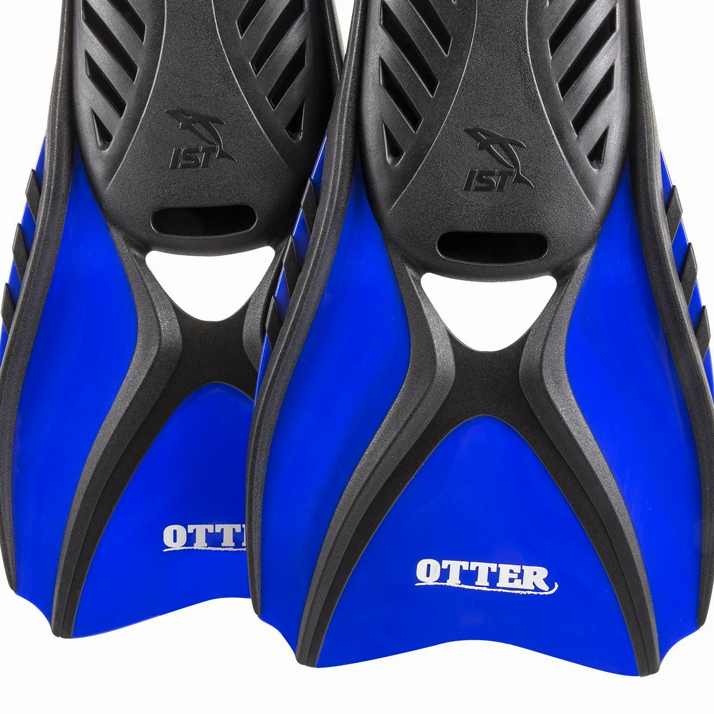 IST FK31 Otter Aletas de natación para Trekking, compactas y Cortas con talón Abierto y Correas Ajustables para Viajes