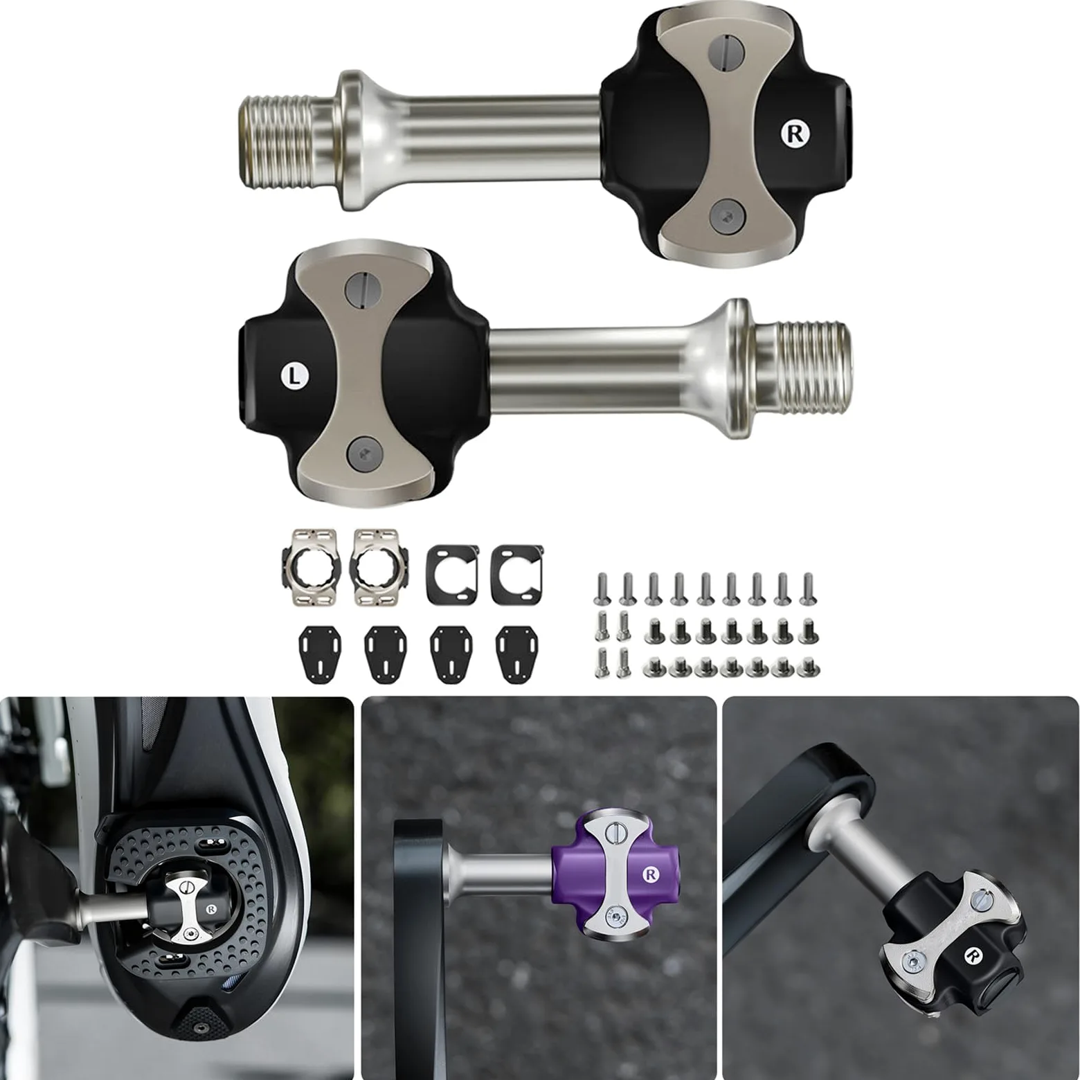 Pedales resistentes de aleación de aluminio con rodamiento sellado, pedal ligero para bicicleta de coche, accesorios de bicicleta, parte de bicicleta de carretera