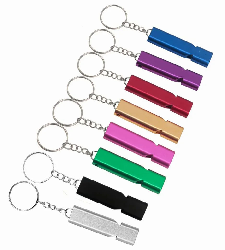 40 silbatos de aluminio para supervivencia, silbato de emergencia, llavero, silbato de metal, para deportes al aire libre, senderismo, competiciones deportivas (Mixed5#)