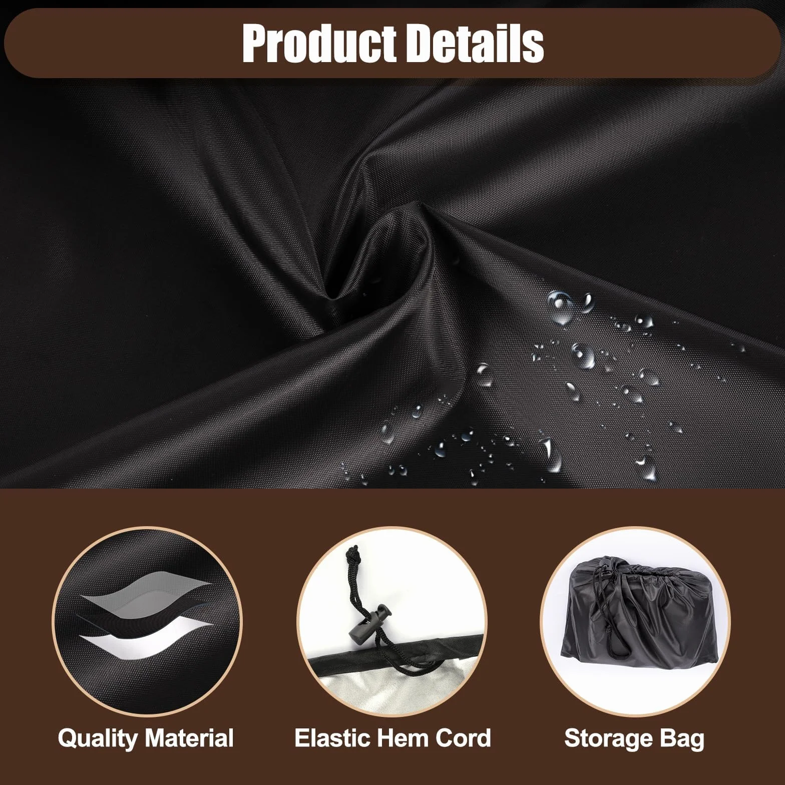 Fundas para Mesas De Billar, Funda para Mesa de Snooker Funda para Mesa de Billar de 8 Pies, en Tela Oxford 210D Negro