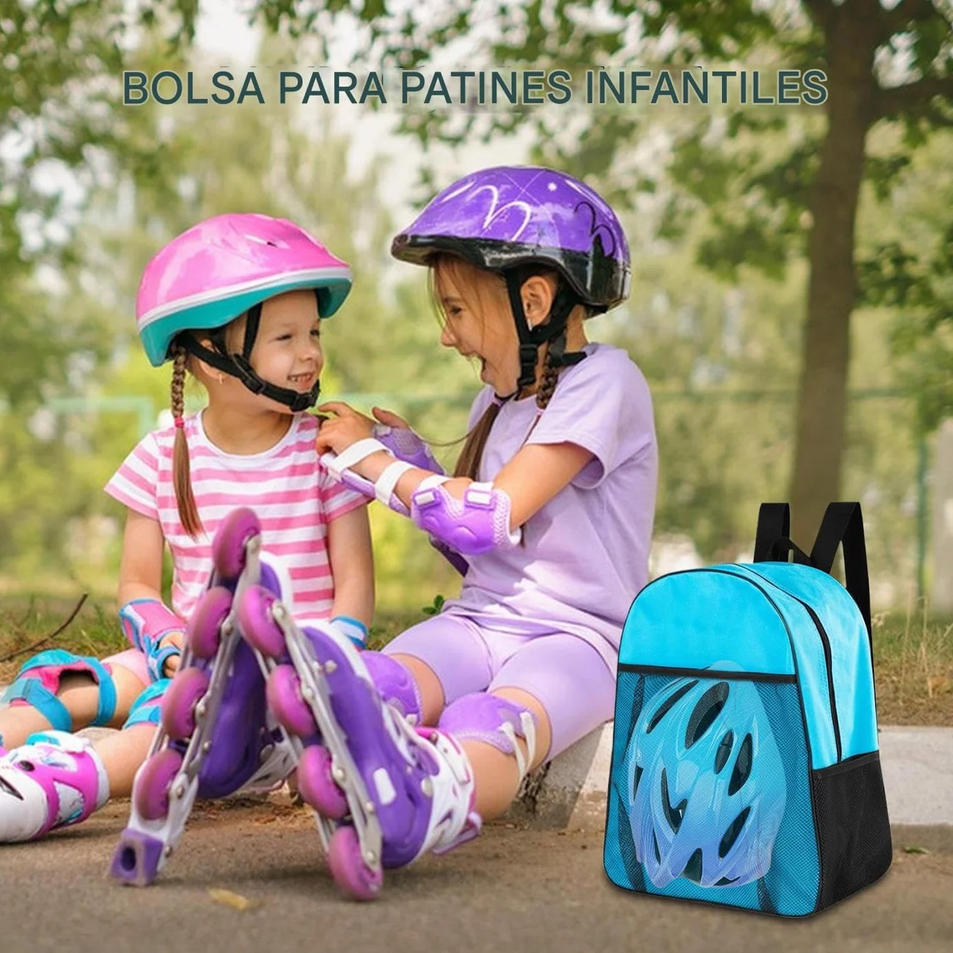 Genérico Bolsa para Patines, Mochila para Patines Niños Adulto, Bolsa De Almacenamiento para Patines En Línea para Patines De Hielo, Ideal para Viajes Y Entrenamiento Al Aire Libre, 35x17x43cm