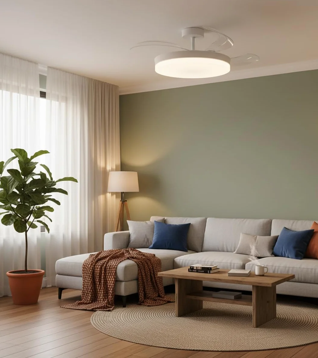 BEL AIR HOME Ventilador de Techo ARES Motor DC LED 36W Control Remoto 3 Aspas Plegables