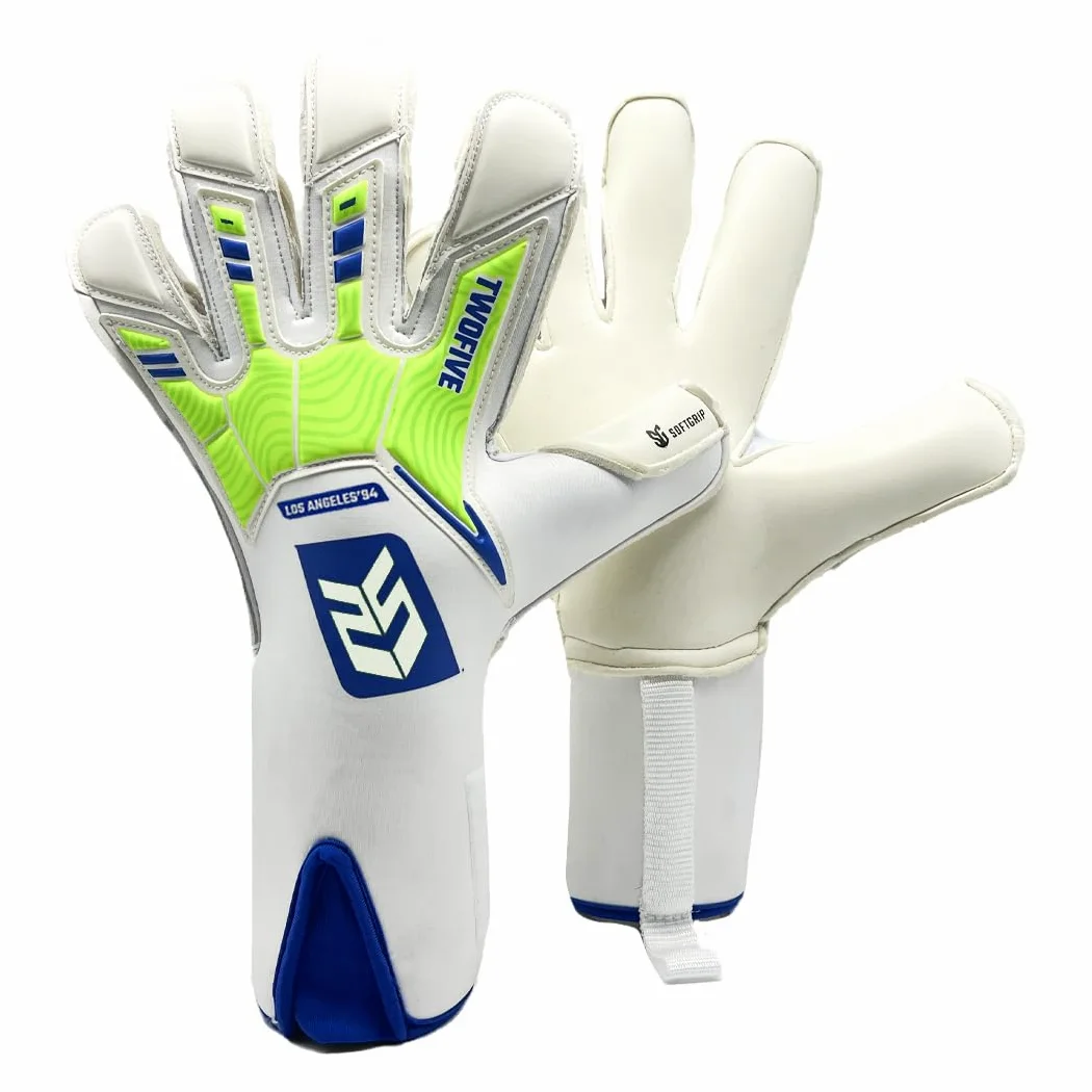 TWOFIVE – Los Angeles Advance Green – Guantes de Enternamiento – Guantes sin Protecciones en los Dedos – Unisex para Adulto/Niño – Palma SoftGrip Duradera – Corte ErgoRoll