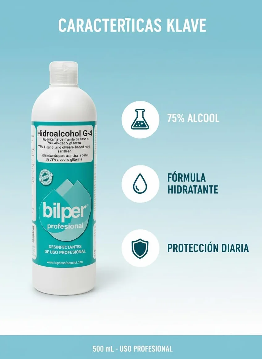 BALSAT Pack de 3 botellas higienizante de manos glicerina alcohol 500 ml