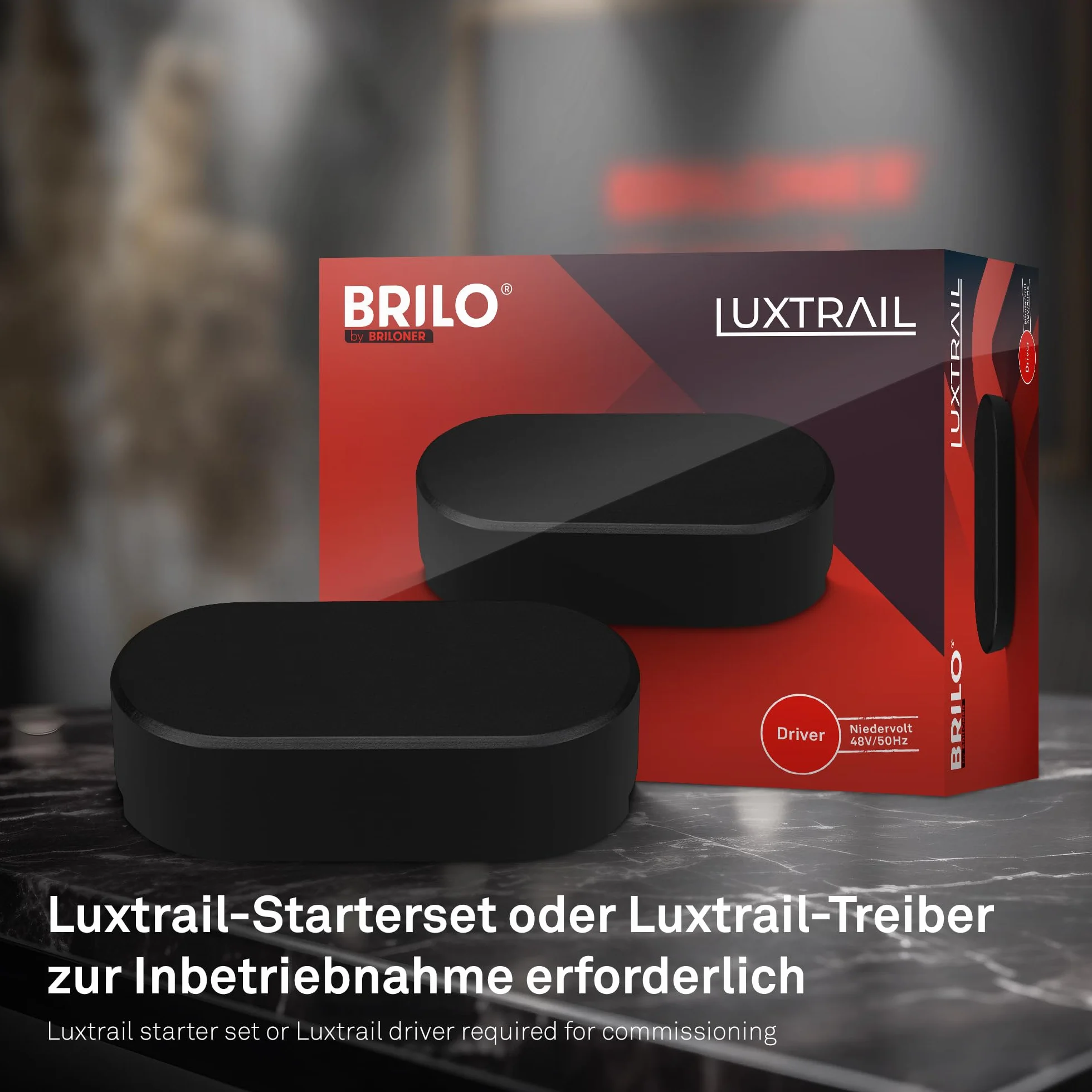 BRILONER Luxtrail Sistema de carriles set de prolongación 2x LED spots extensible orientable 1m negro