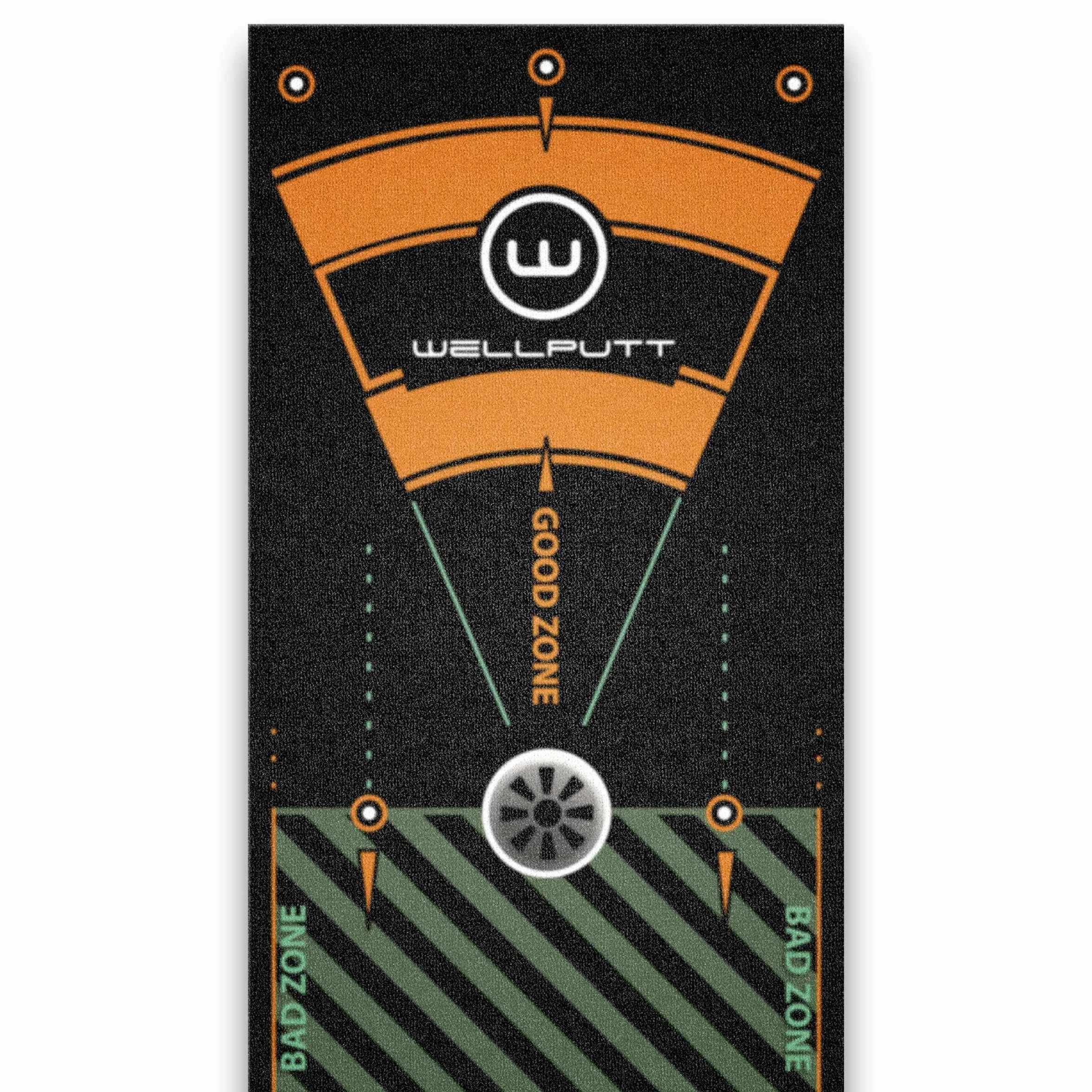 WELLPUTT - Alfombra de Putting Entrenamiento Golf - 4m Negro