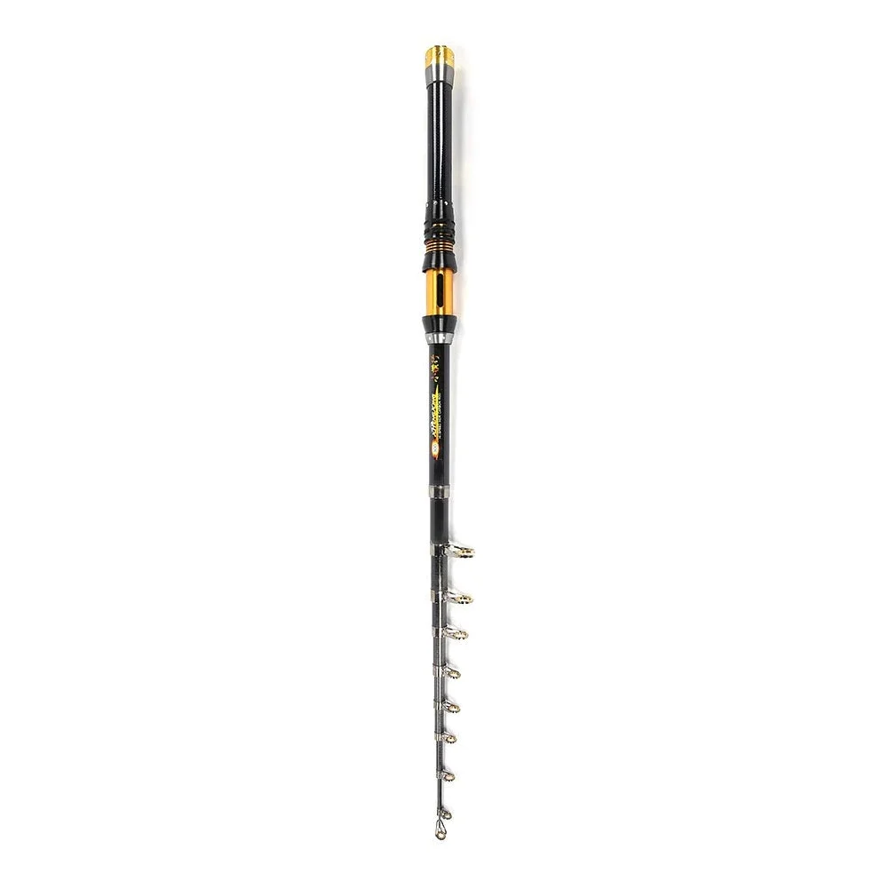 Caña de Pescar telescópica Mini caña de Pescar de Pesca portátil caña de Pescar con Anillo de Alambre de cerámica para la Pesca al Aire (3.0m)