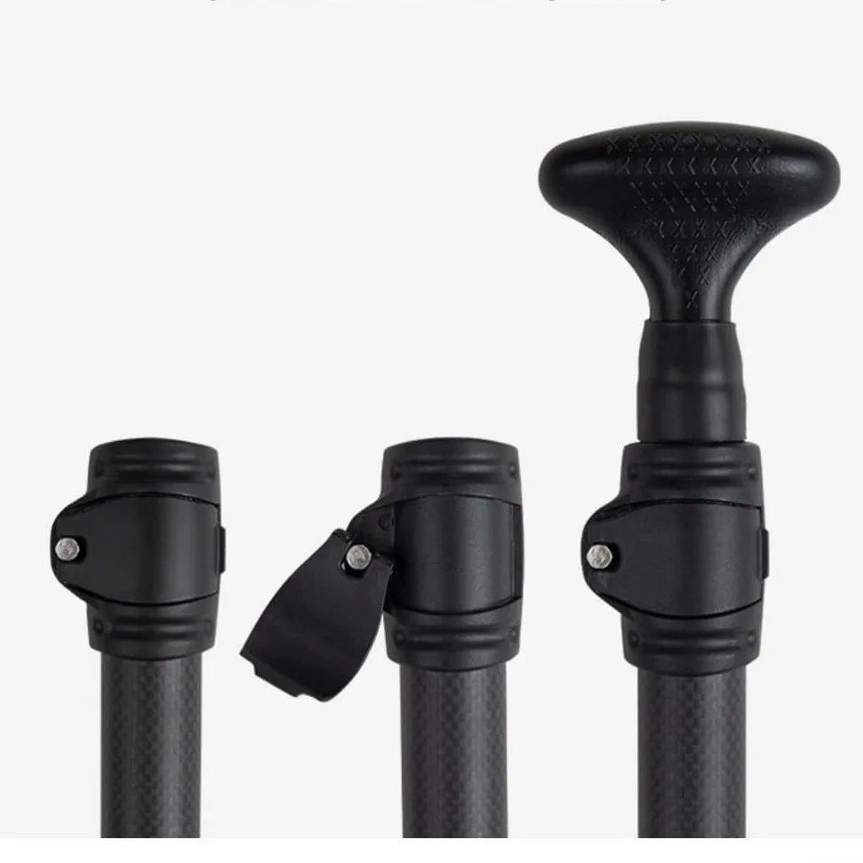 Remo de semicarbono, fibra de carbono ligera para remo de kayak, ajustable 130-165 cm para niños menores de 1,55 m, agarre ergonómico para surf y deportes acuáticos
