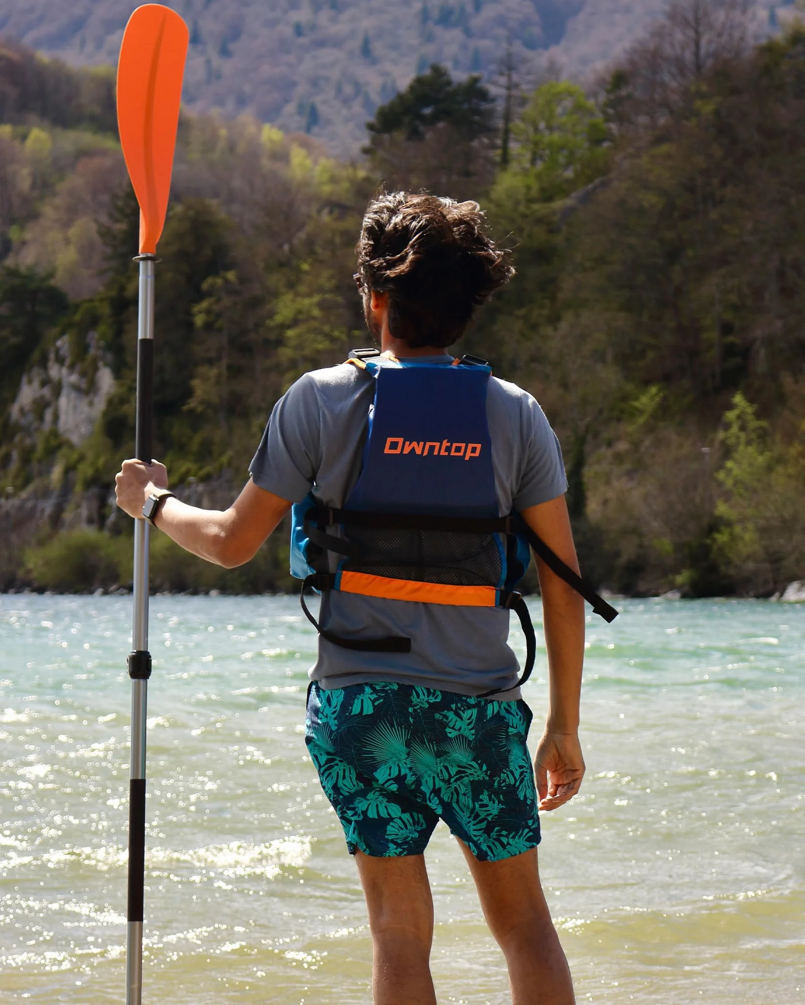 Owntop Ayuda a la Flotabilidad para Adultos | Espalda de Malla, Silbato y Bolsillos Grandes | Excelente Flotabilidad | Chaleco de Flotabilidad Ajustable para Kayak, Pesca, Navegación
