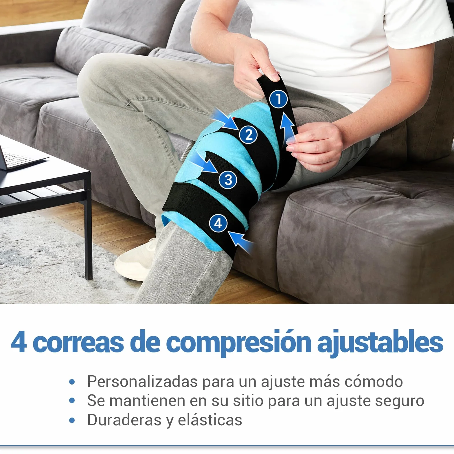 Comfytemp Bolsa de Hielo para Aliviar el Dolor de Rodilla, Bolsa Gel Frio Reutilizables, Terapia de Frío o Calor