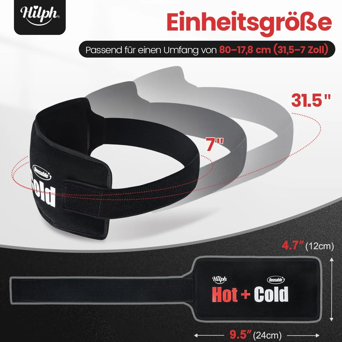 Hilph 2 Compresas de Hielo de Gel Reutilizables para Terapia de Calor y Frío, Almohadilla para Cara Cabeza Ojos Muelas