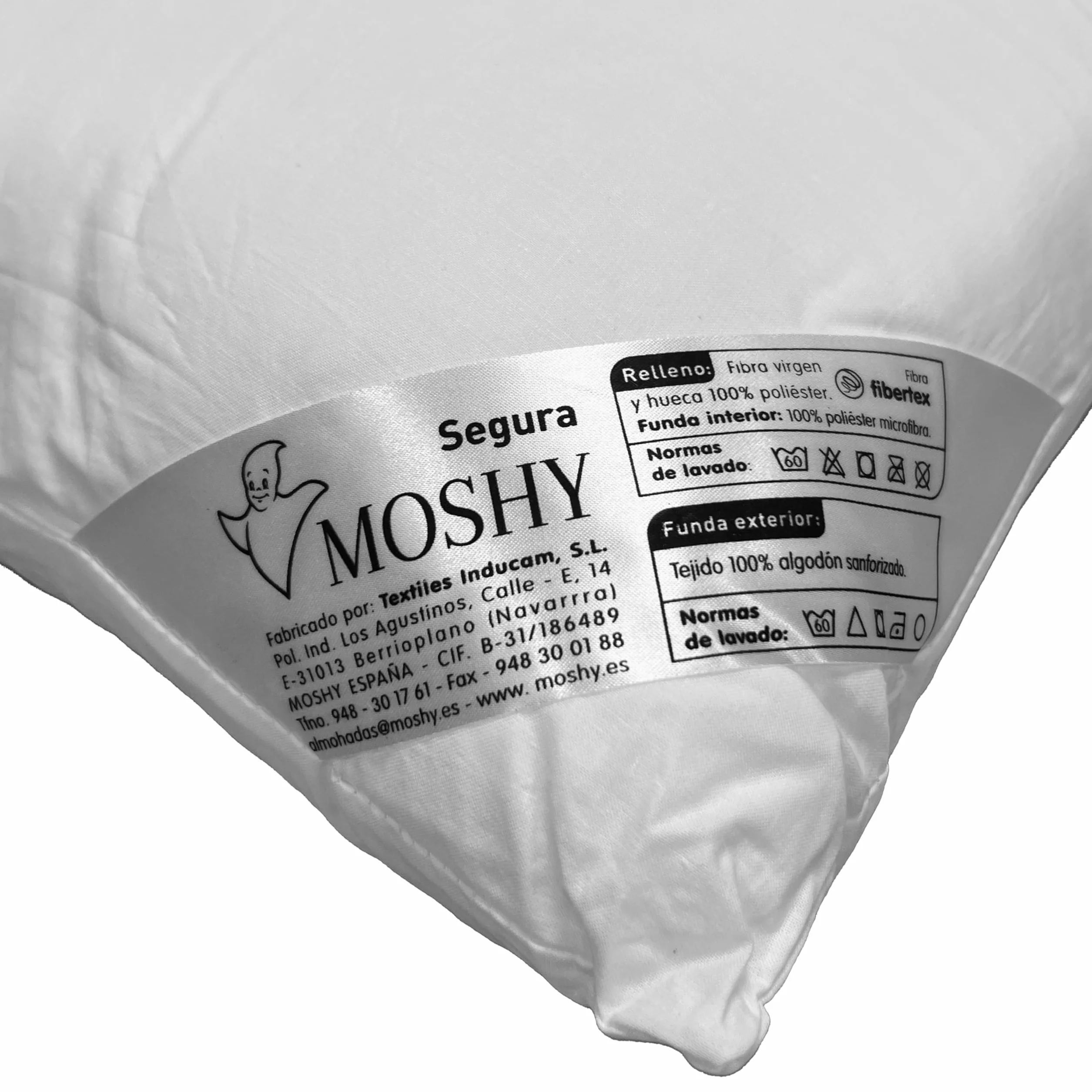 Almohada Segura Moshy de Fibra Muy Alta 90 cm