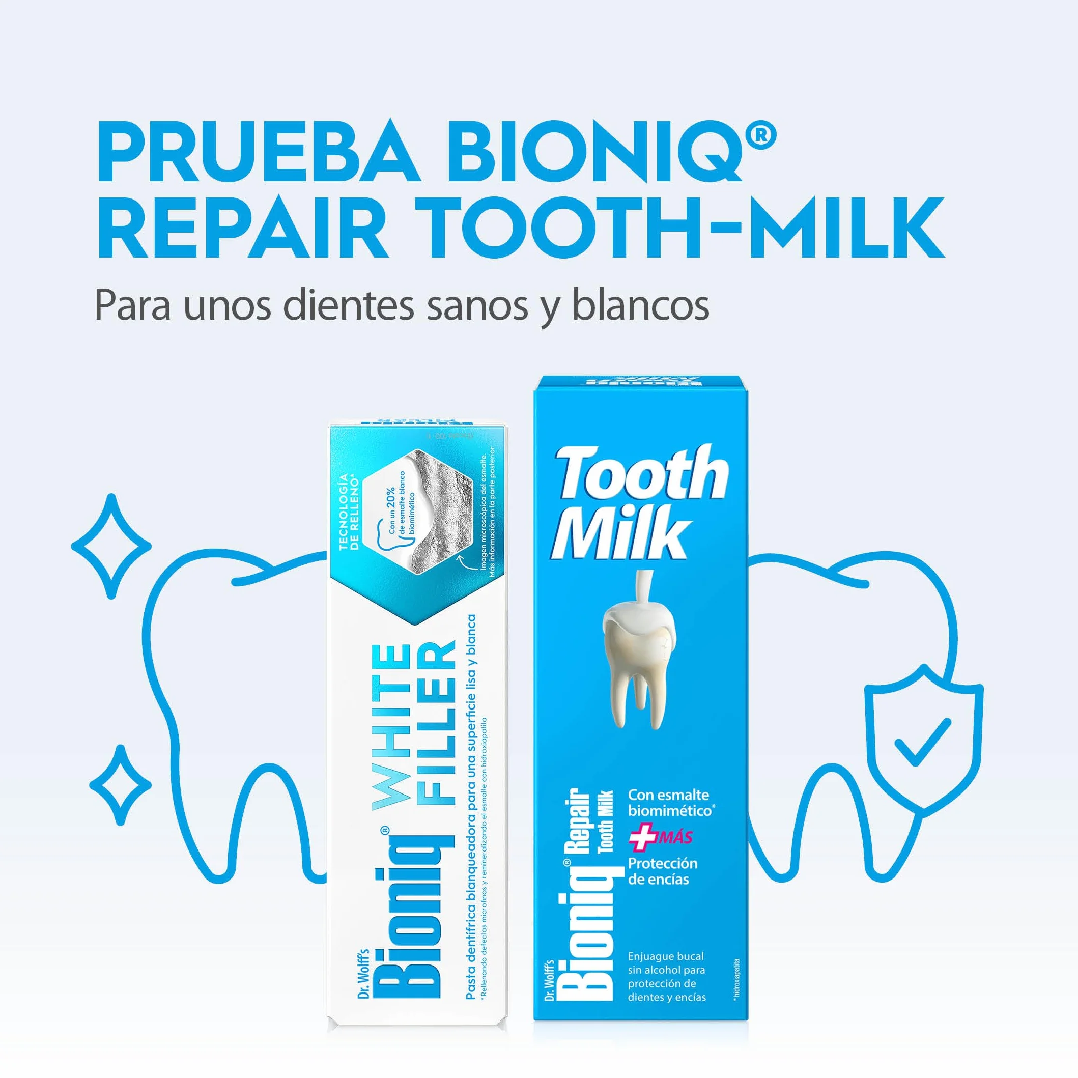 Bioniq® White Filler Pasta dental blanqueadora 100 ml con hidroxiapatita sin flúor