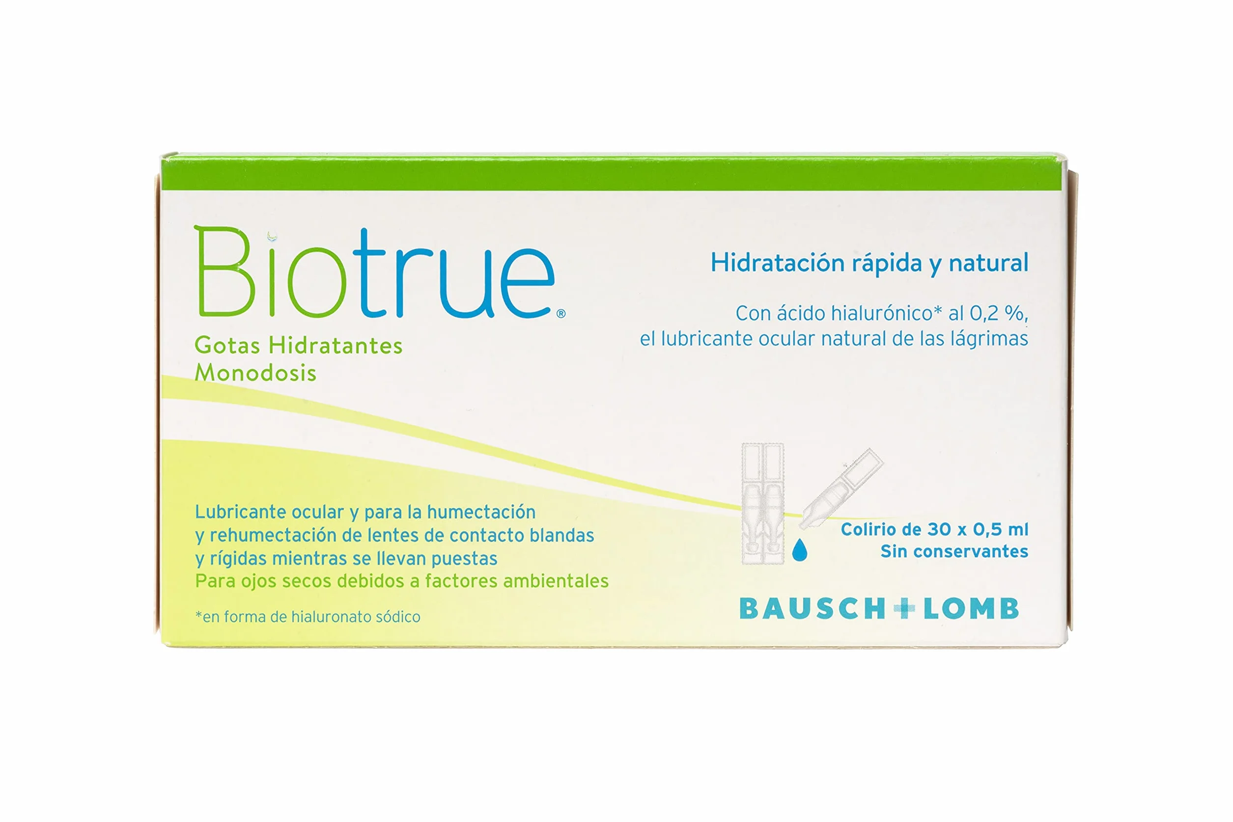 Bausch + Lomb Biotrue gotas hidratantes 30 monodosis 0,5ml para lentes de contacto