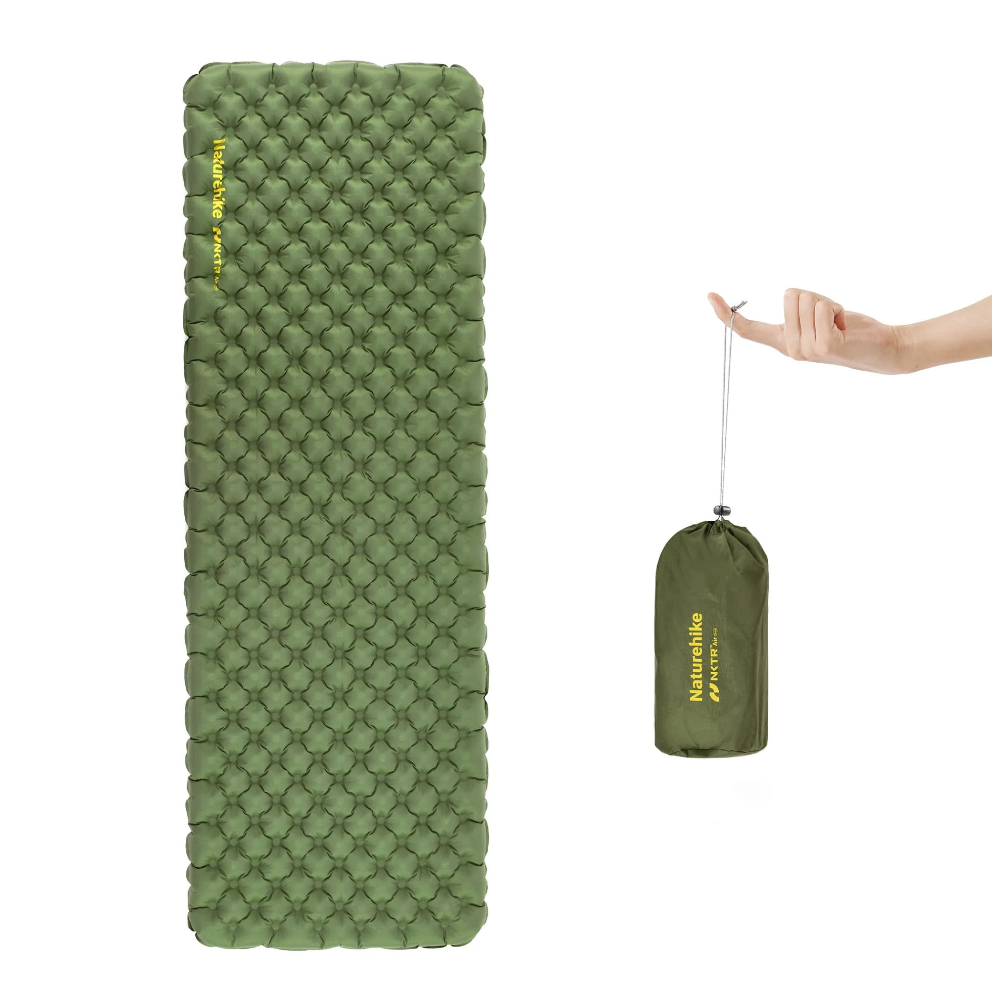 Naturehike Colchoneta autoinflable y hinchable para acampar, esterilla de dormir portátil, colchón de aire individual para trekking, senderismo, montañismo y mochilero