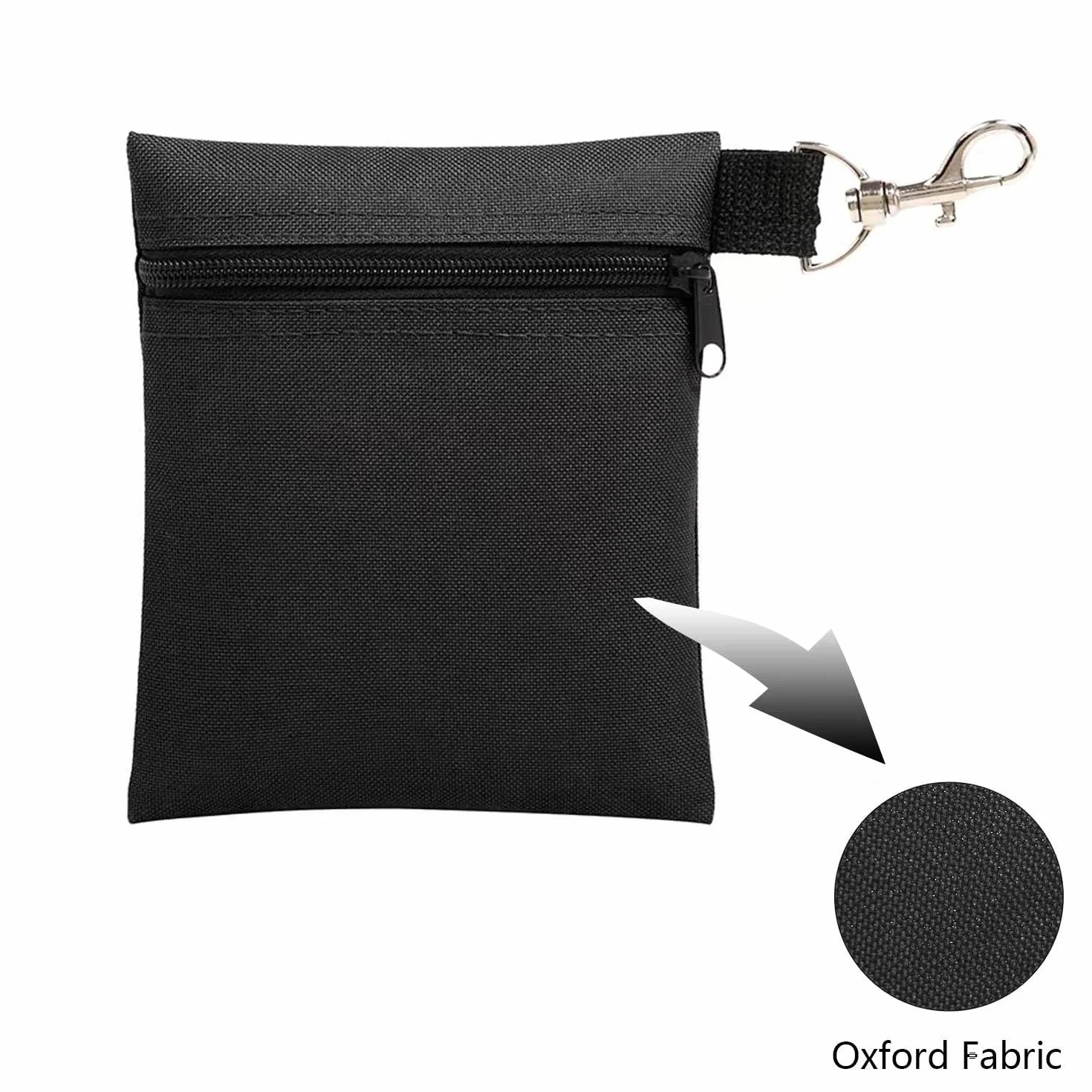 1Unidad Bolsa de Golf con Cremallera y Mosquetón de Metal - Organizador de Tees y Bolas Compacto - Accesorio Duradero para Hombres y Mujeres