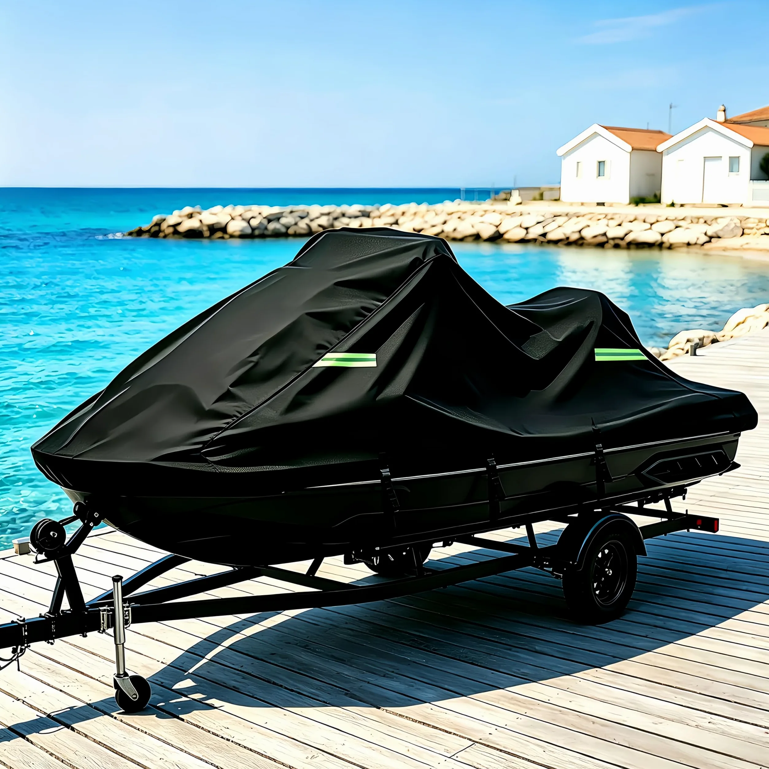 Funda para Moto Acuática para Sea-Doo Wake 2008-2026 | Funda para barca moto de agua jet‑ski Fundas para Barco Lona a Prueba de Polvo Resistente a los Rayos UV