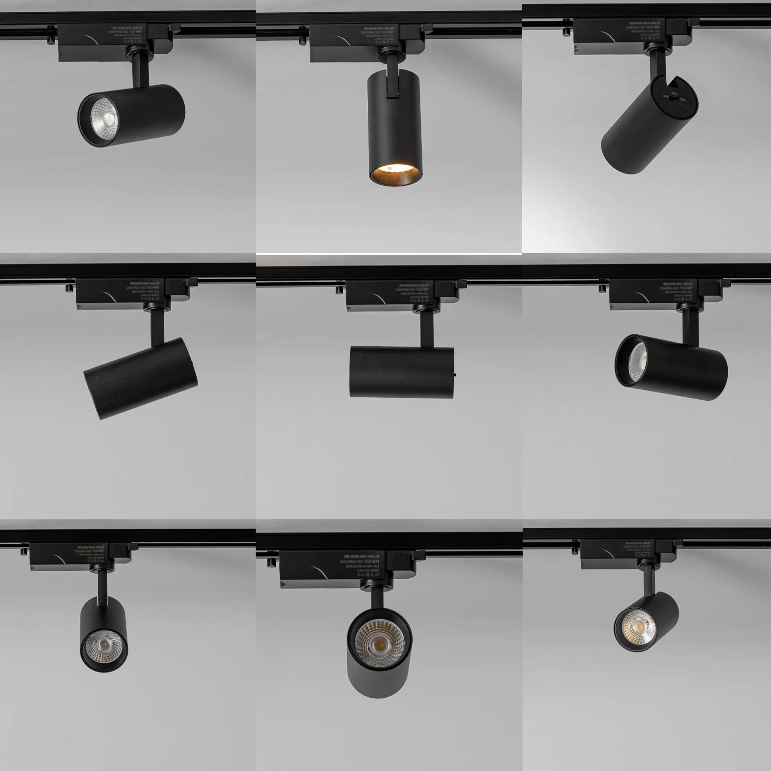 Alpinaluz Foco LED carril monofásico 20W CCT seleccionable 2700K-4000K-6000K CRI90 2000lm apertura 40º cabezal orientable IP20
