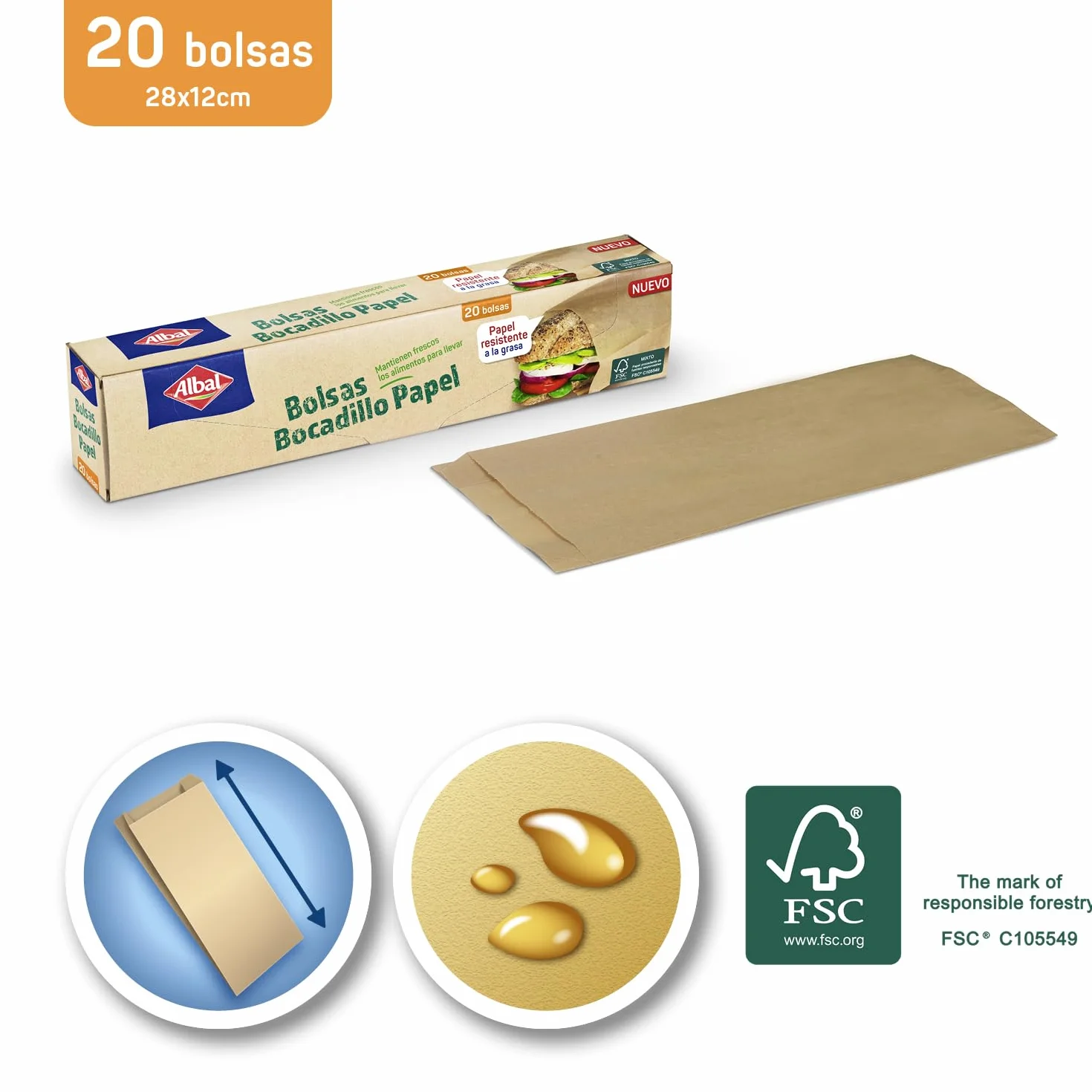 Bolsas de Papel para Bocadillo Albal®