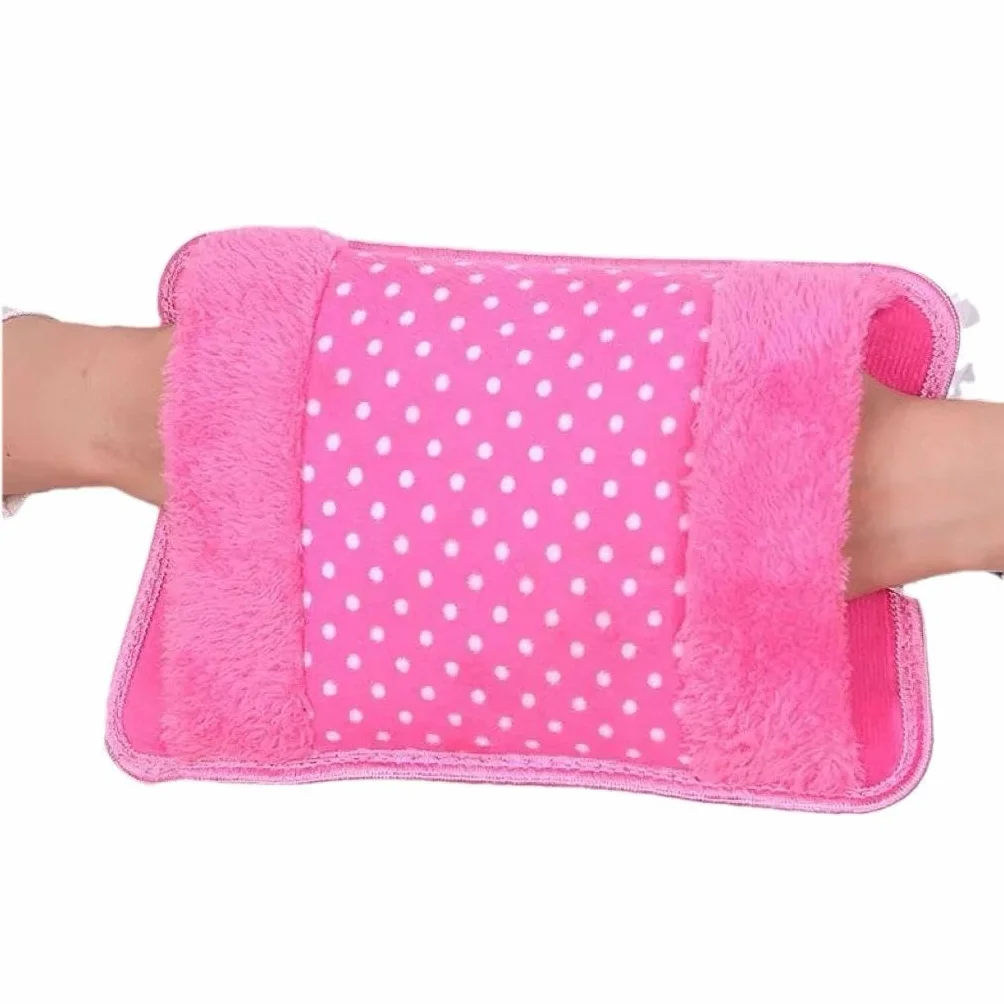 Bolsa de Agua Caliente Eléctrica Recargable y Portable para Aliviar Dolores Musculares, Cama Caliente (Rosa)