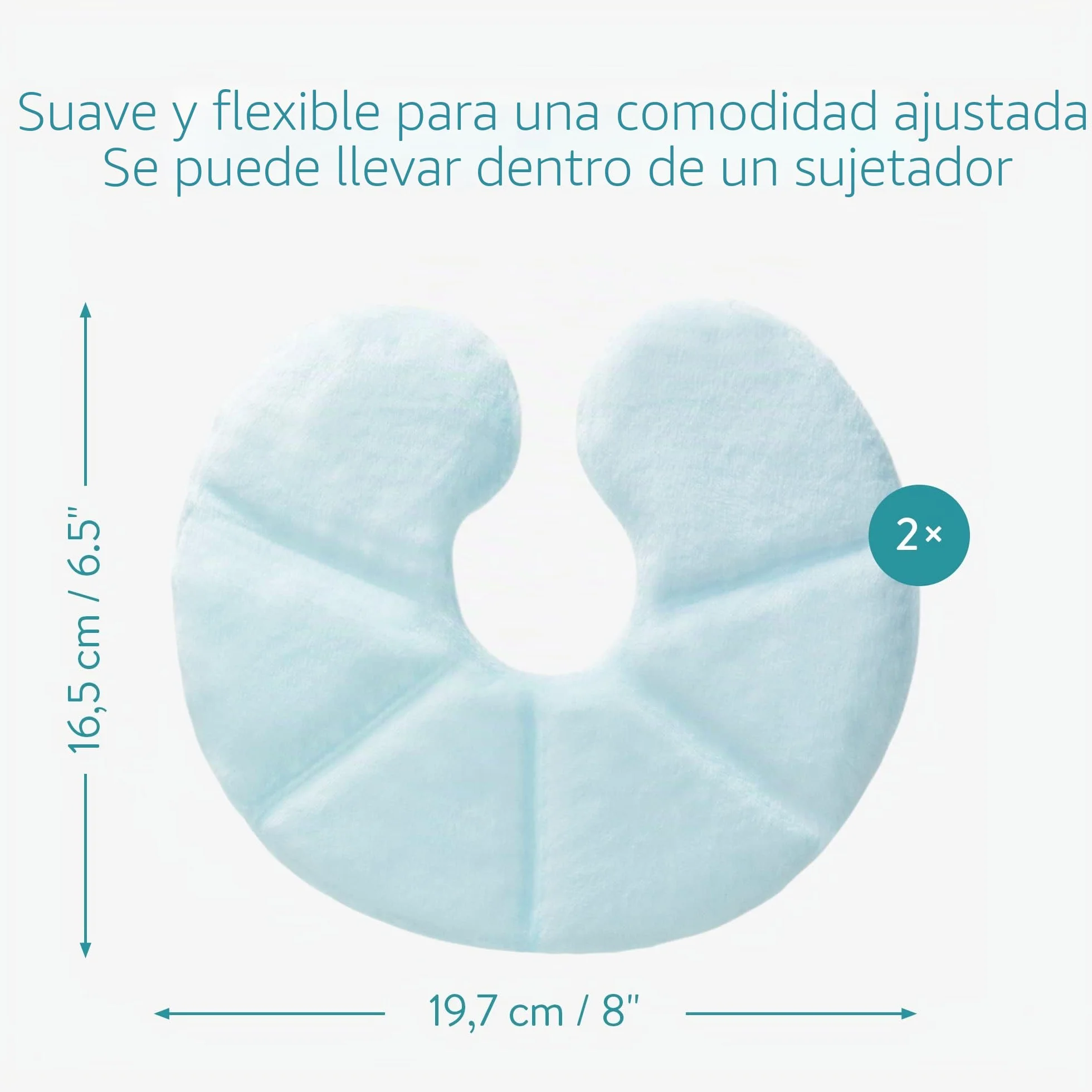 Navaris Bolsas de gel frío calor Set 2 compresas para pecho lactancia Almohadillas hielo maternidad Azul