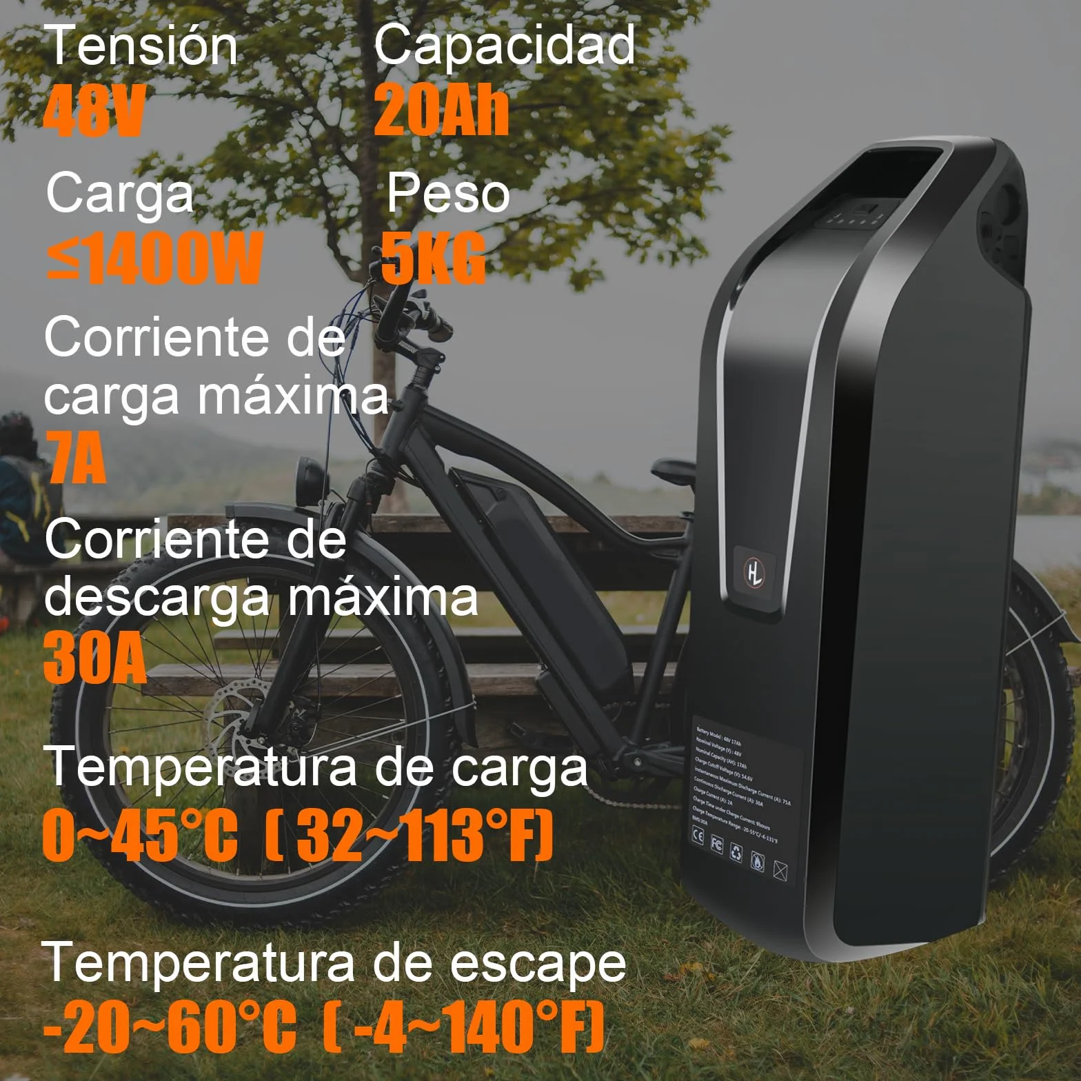 36V 48V Batería Ebike Bicicleta eléctrica 8Ah/10Ah/15Ah/20Ah Hailong Batería con 30A BMS, Cargador rápido 2A, Salida USB, Cierre Seguro, Placa Base 5 Pin, para Motor 0-1400W
