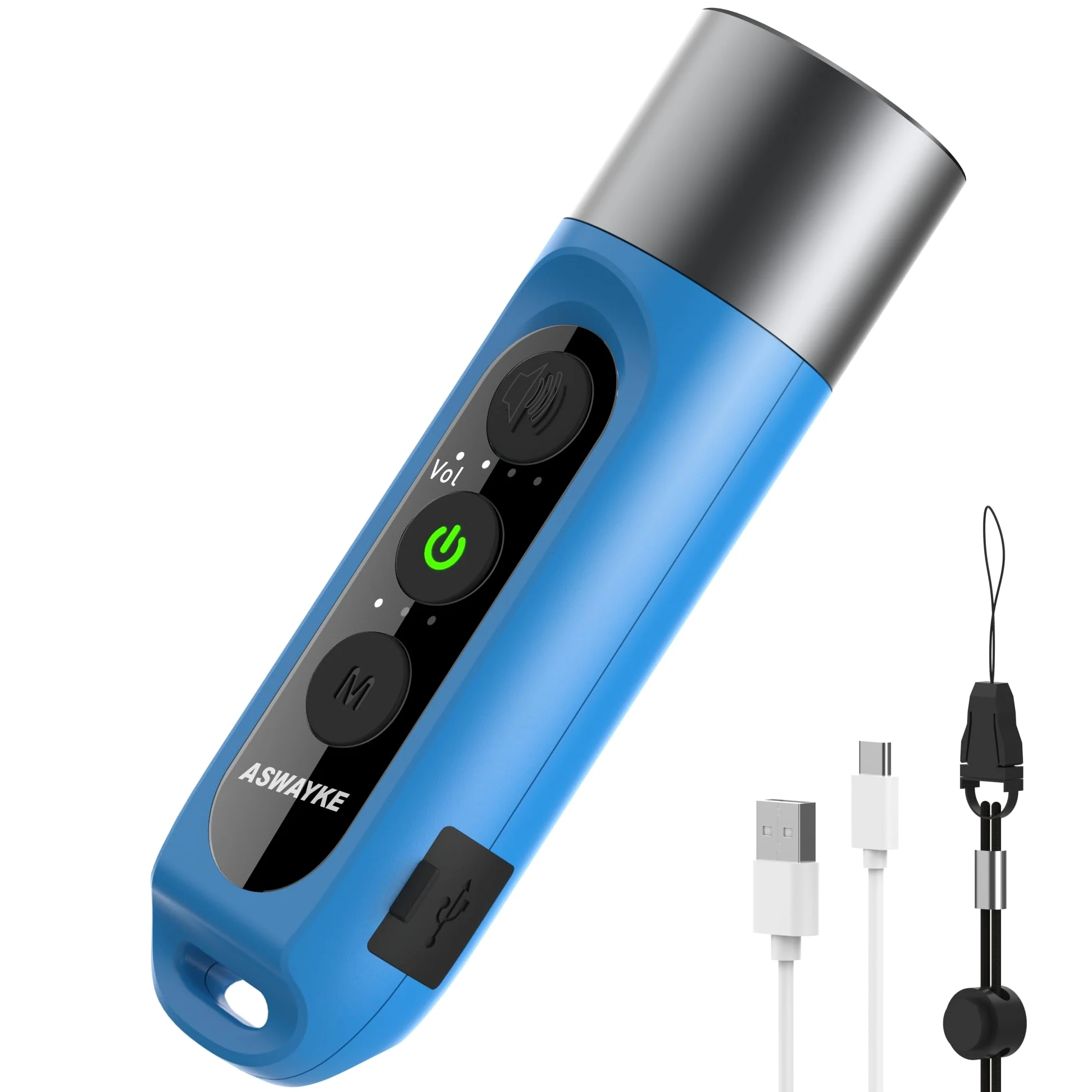 Silbato electrónico IPX5 máximo de Sonido 125db, batería de 1000 mAh para Entrenadores, Profesores, Silbato Deportivo