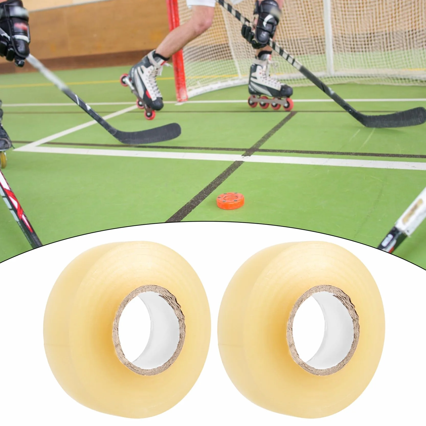 Paquete de 6 Cintas Transparentes para Hockey Cinta Multiusos Rollo de Espinilleras Rollo de Cinta para Equipo Deportivo 2,4 Cm X 28M Regalos Deportivos para Hockey