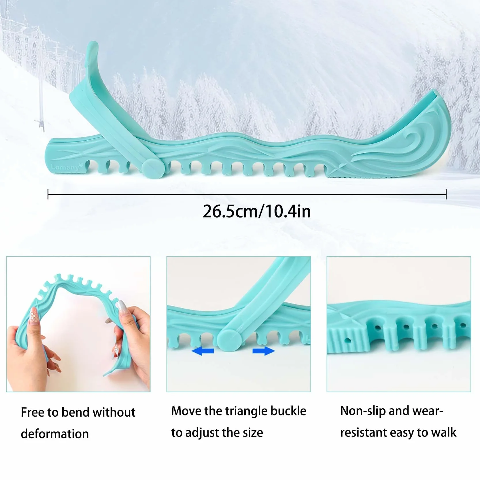 Lnrkai Protectores de Patinaje sobre Hielo, Cubiertas de Cuchillas de Patinaje sobre Hielo, Protectores de Patines Ajustables para Patinaje sobre Hielo, Accesorios para Patines artísticos