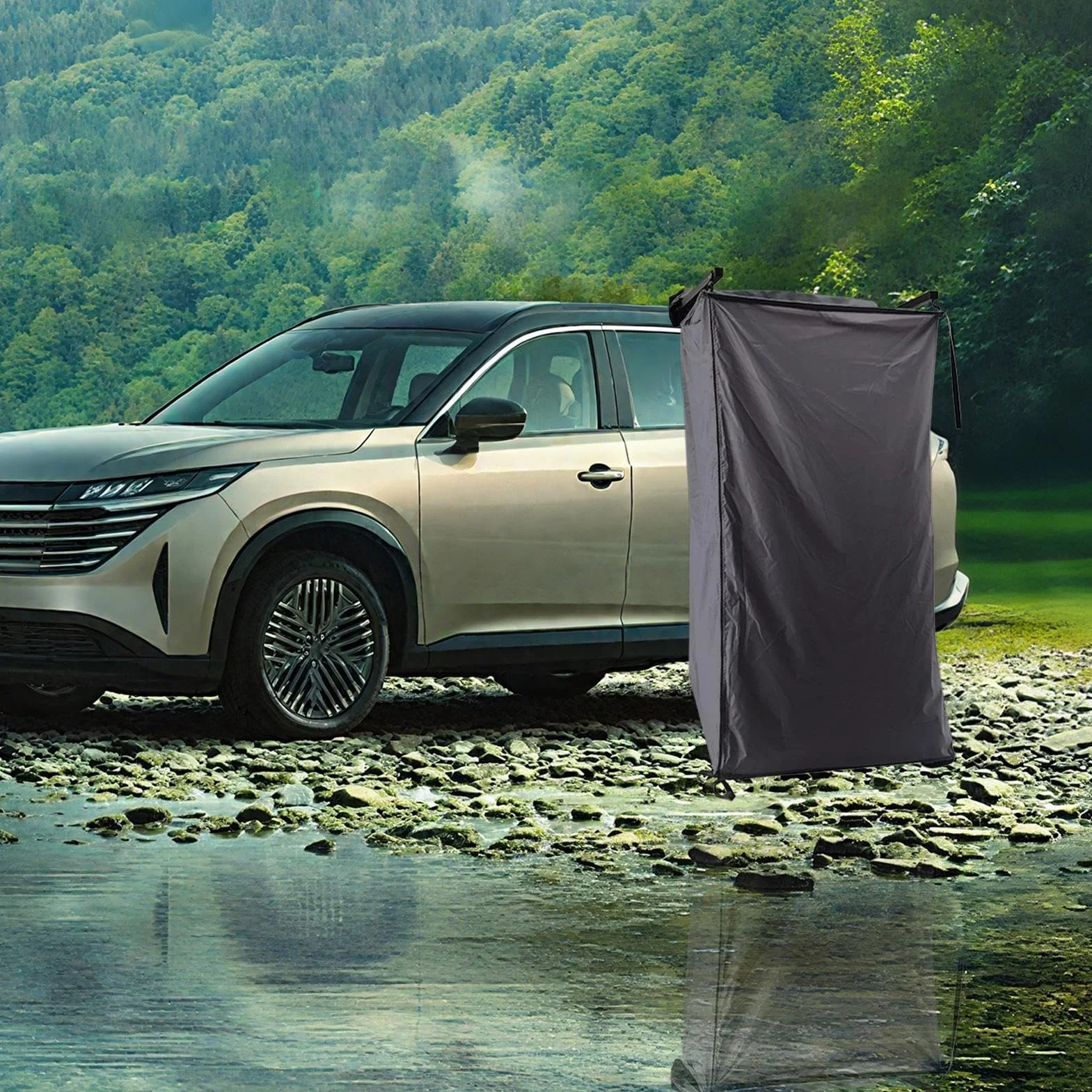 Recinto de Ducha Exterior - Puesto De Ducha Portátil Impermeable | Accesorios Exteriores para Autocaravanas, Balcón, Baño, Cambio De Ropa Y Senderismo